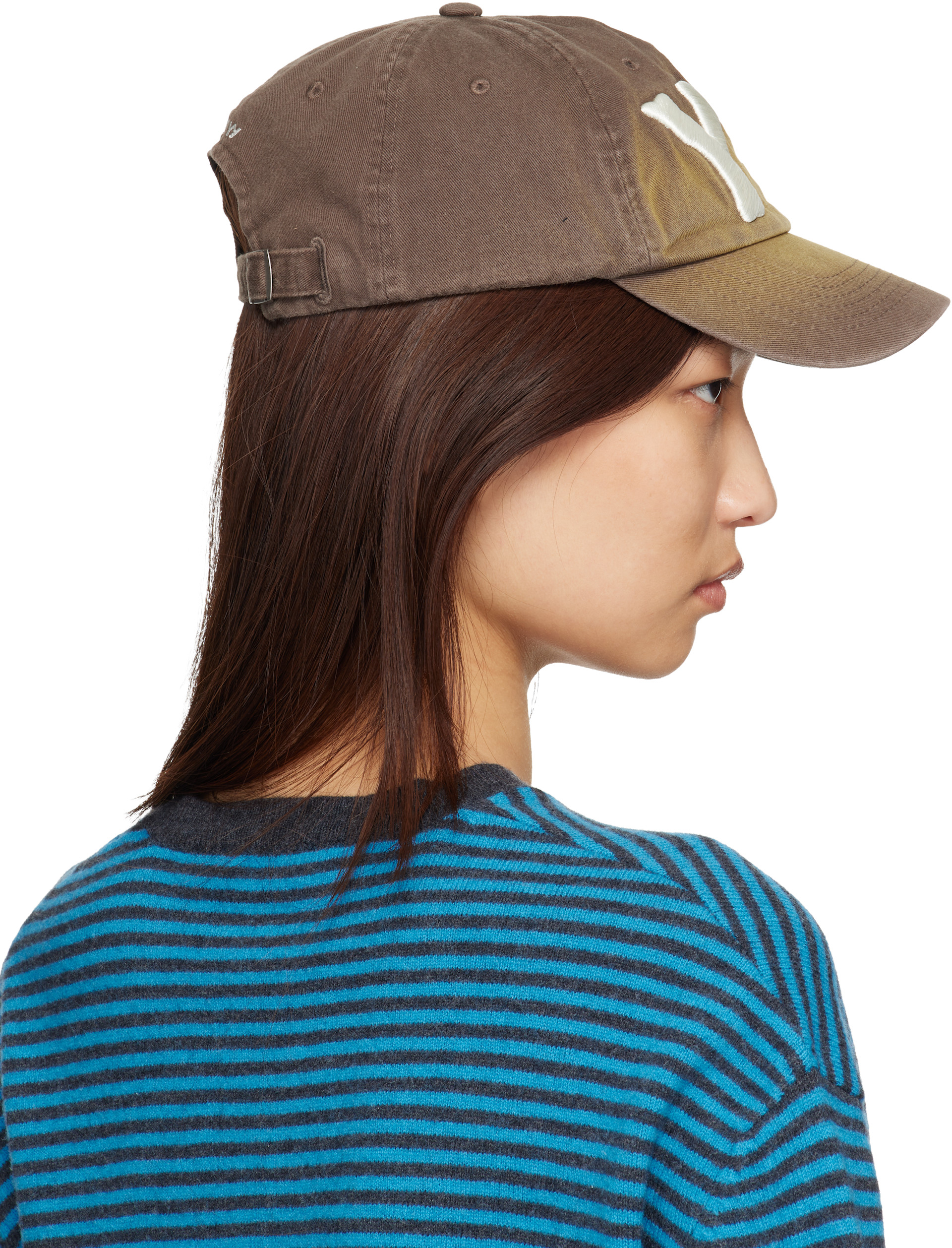 帽子 open yy theopen product OPEN YY: SSENSE Exclusive Brown Gradient Ball Cap | SSENSE