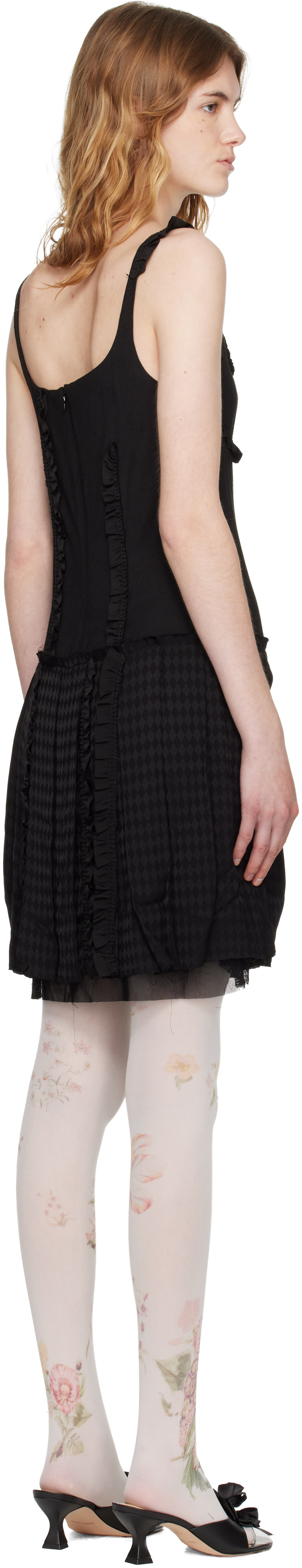OPEN YY - Robe midi noire à plis