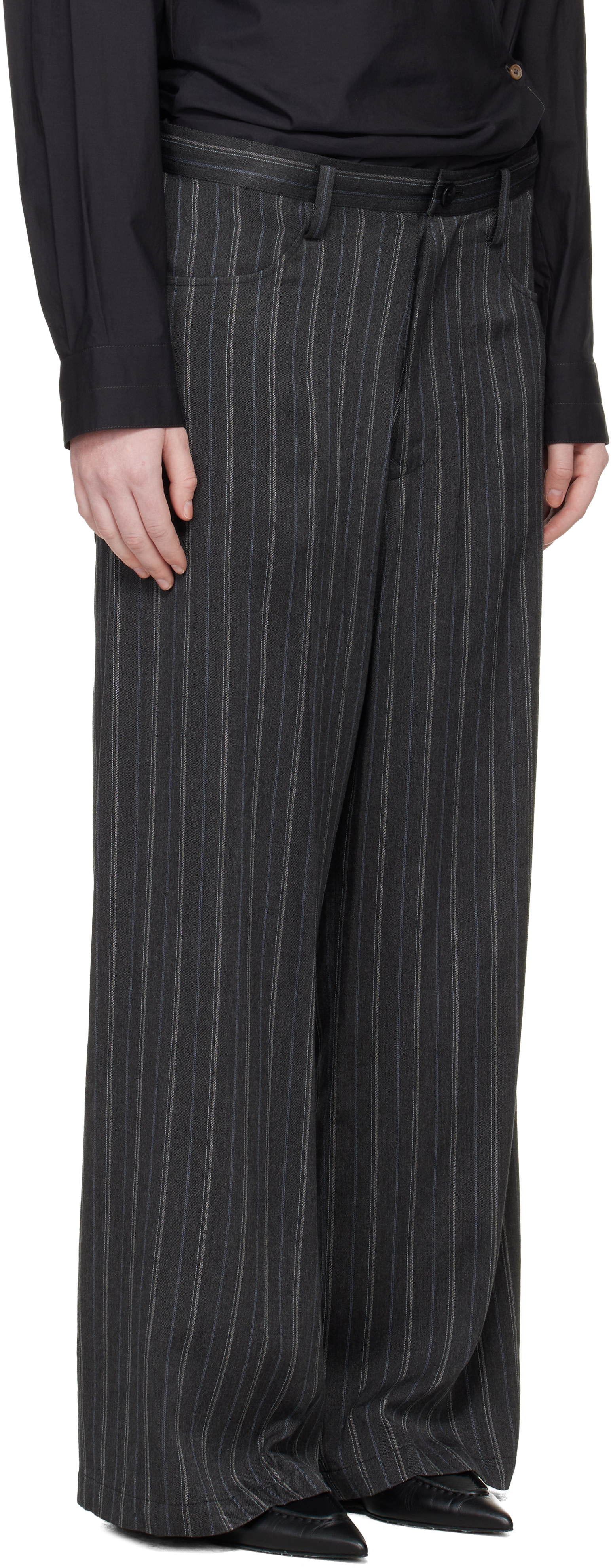 Y's - Pantalon long droit gris