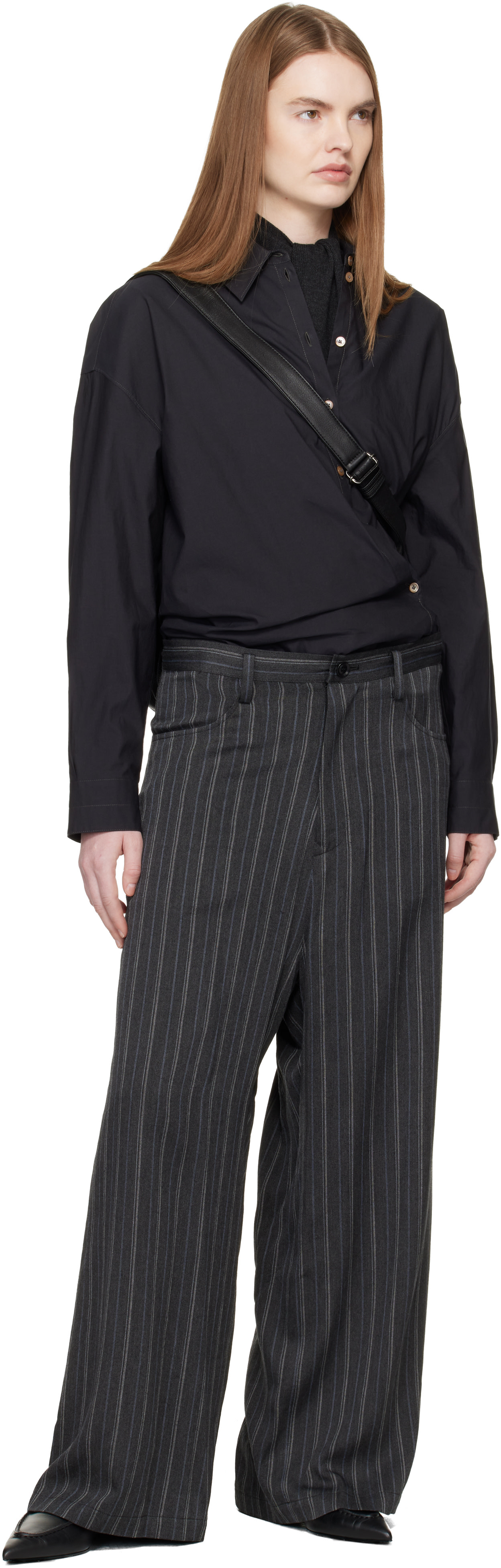 Y's - Pantalon long droit gris