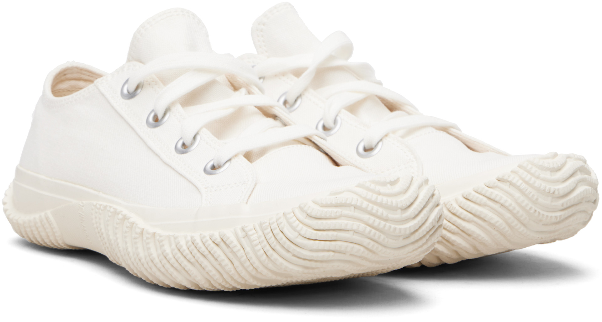Y's - Baskets basses blanches en canevas de coton