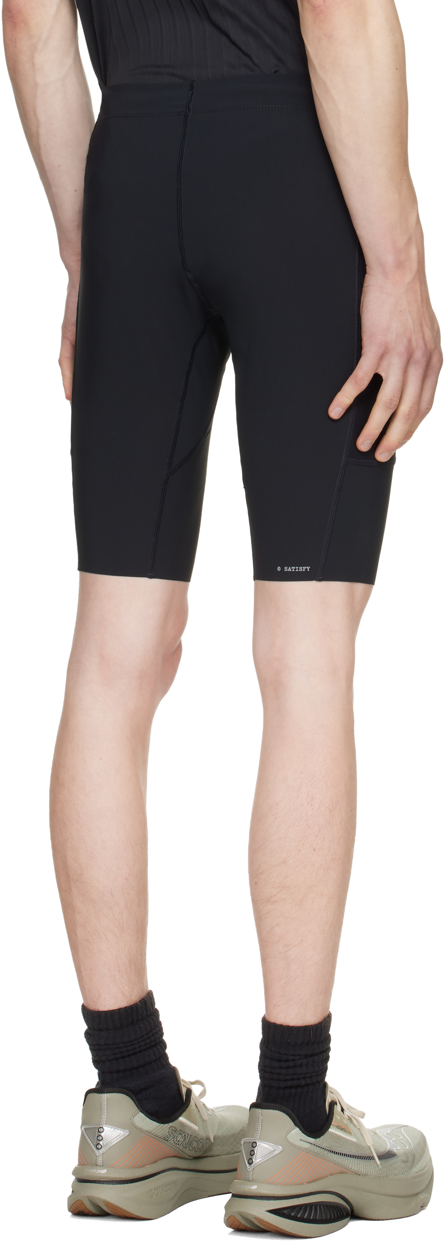 Satisfy - Short noir en jersey TechSilk Evo