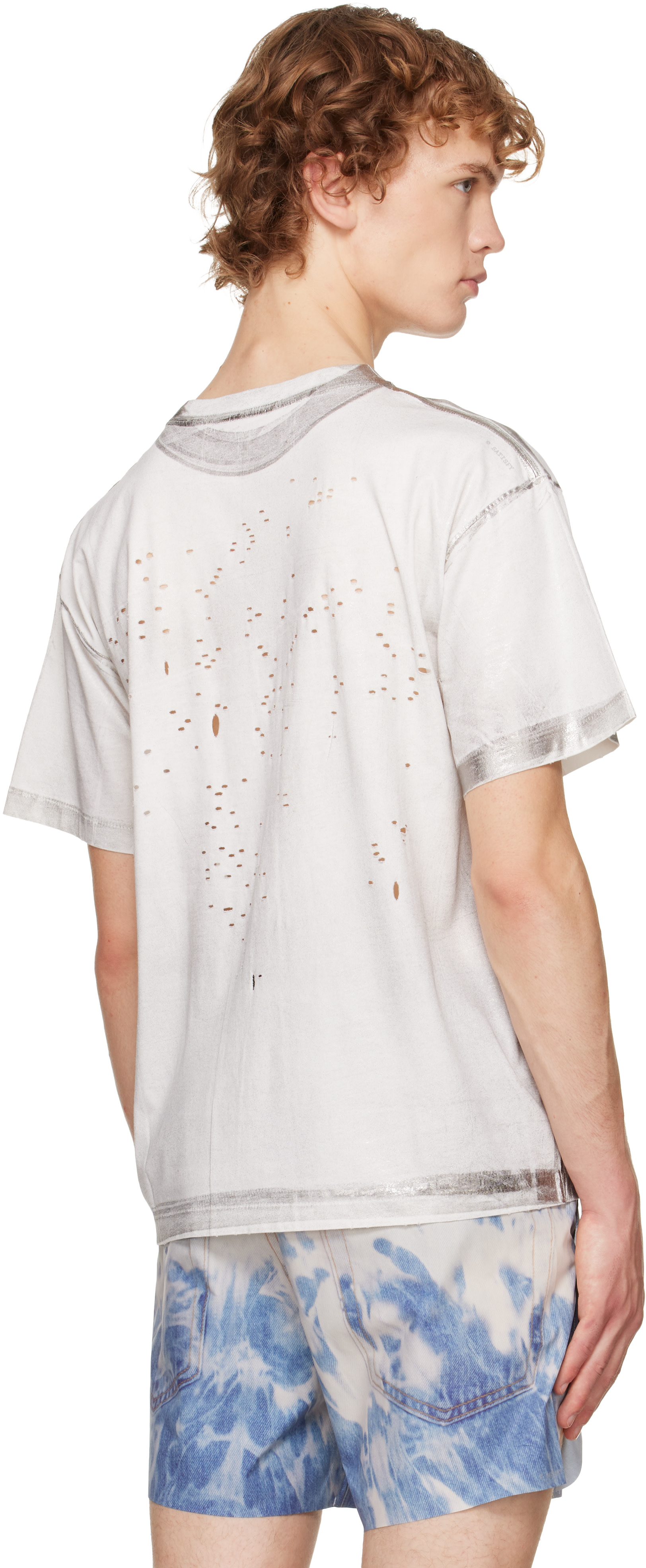 Satisfy - White & Silver MothTech Running T‑shirt