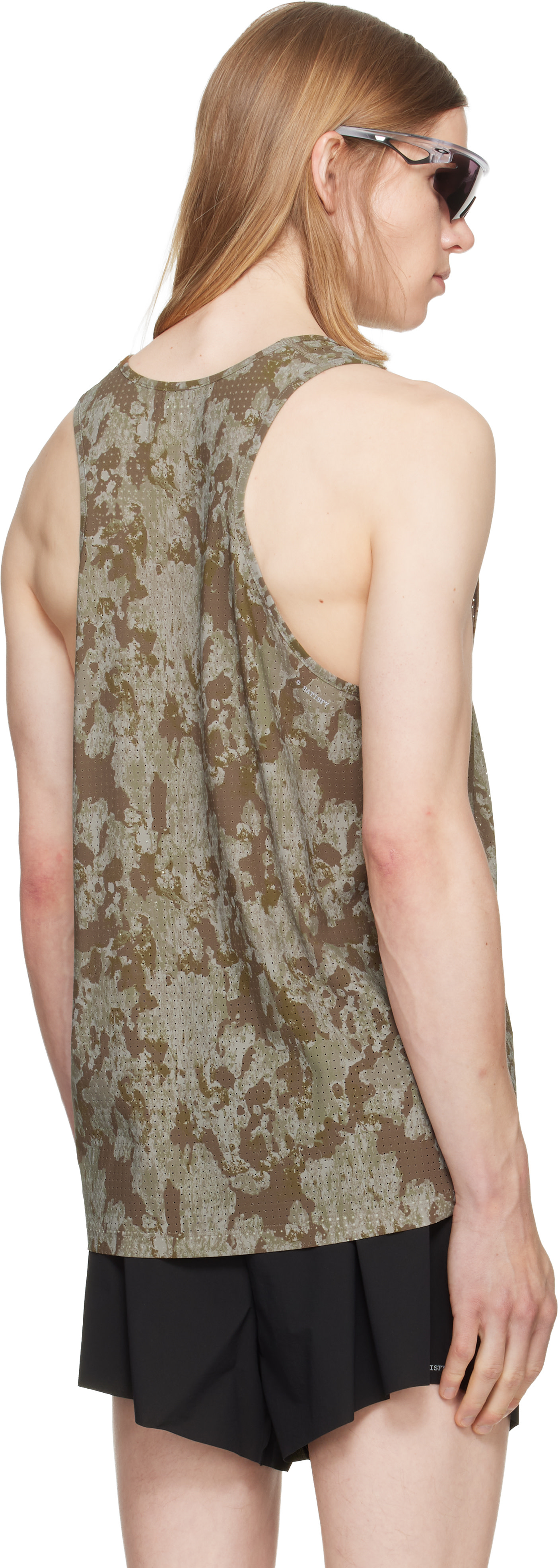 Satisfy: Khaki Space‑O Singlet Tank Top | SSENSE