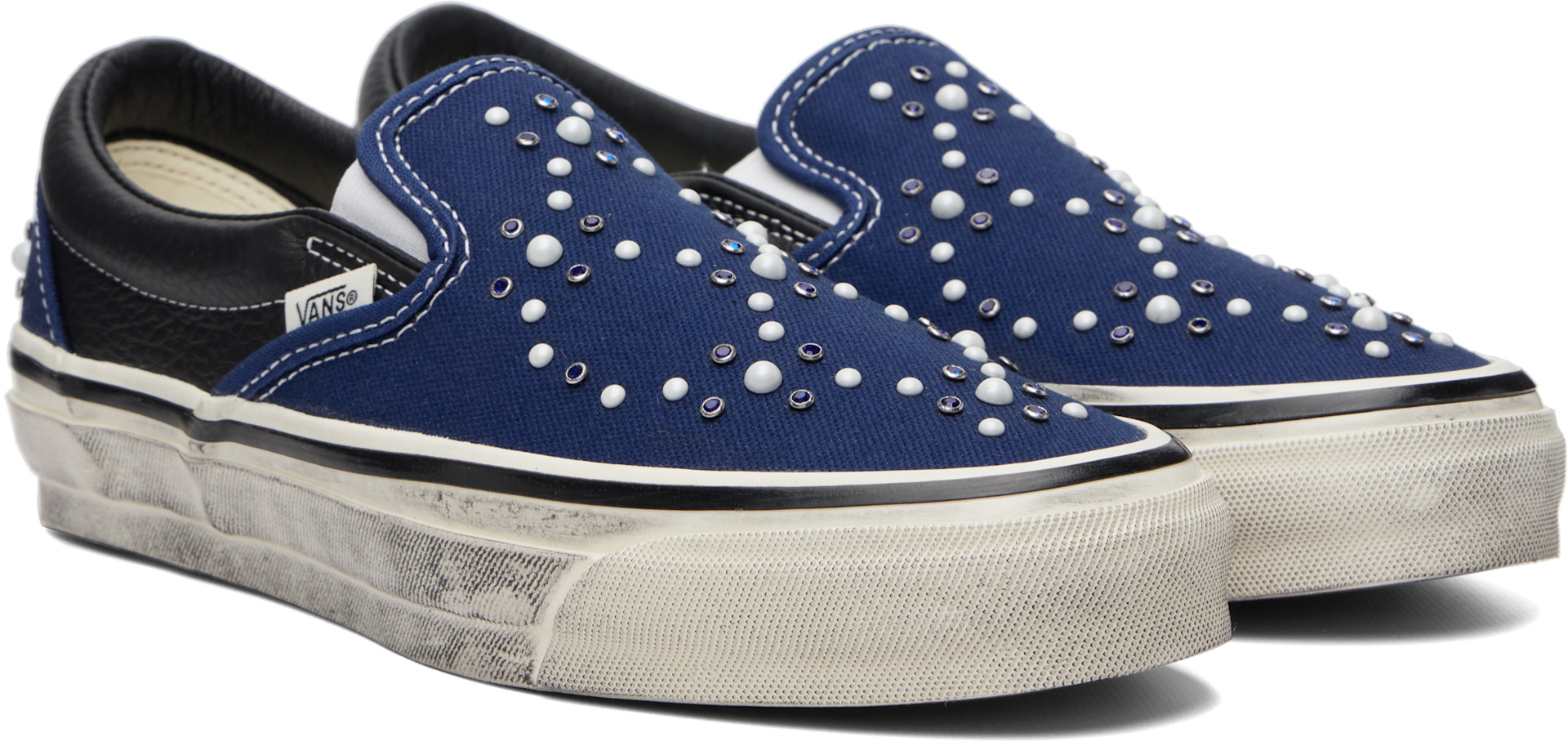 Vans: ネイビー Premium Classic スリッポンスニーカー | SSENSE 日本