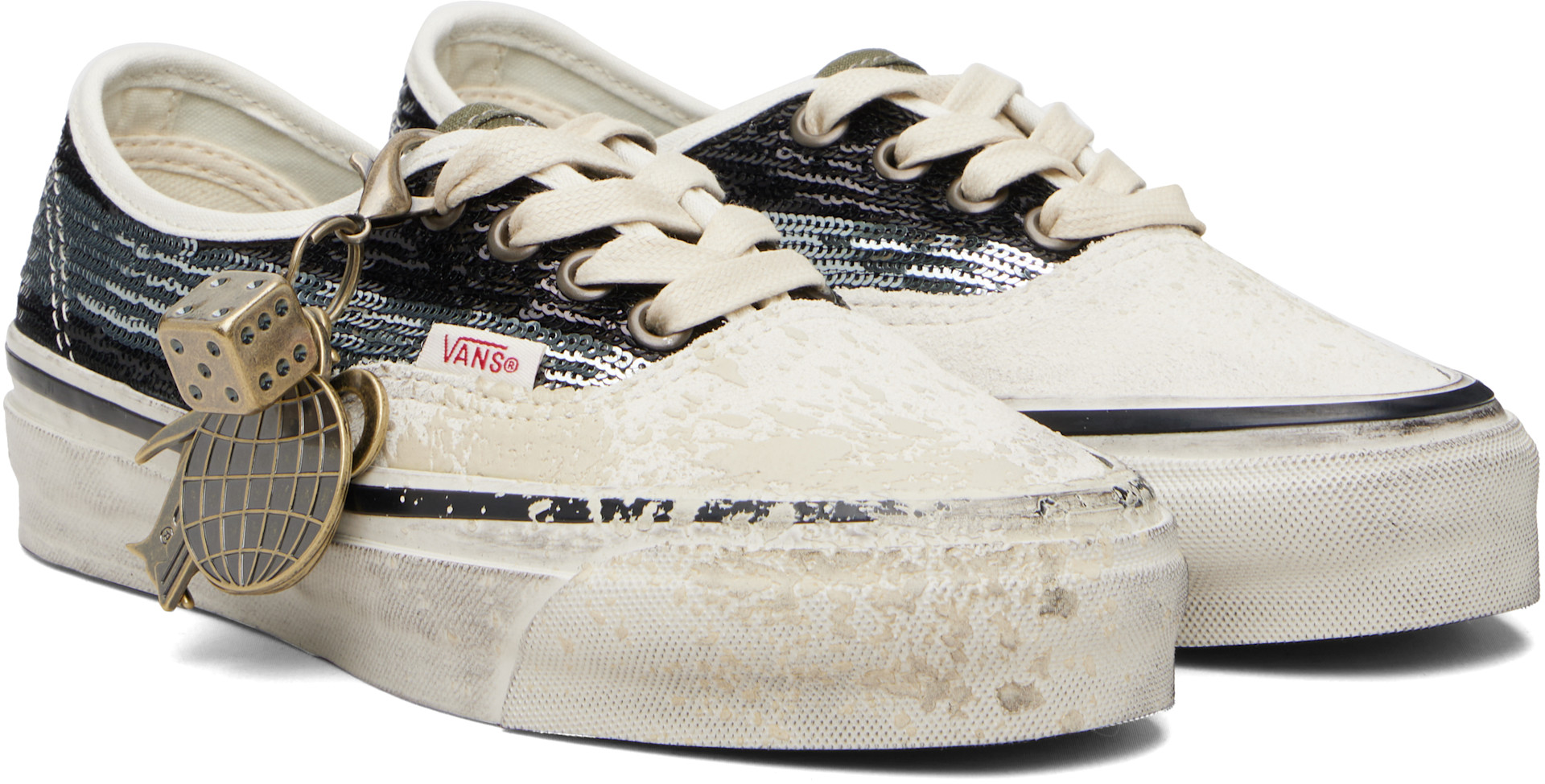 Vans - 오프 화이트 & 블랙 프리미엄 어센틱 스니커즈