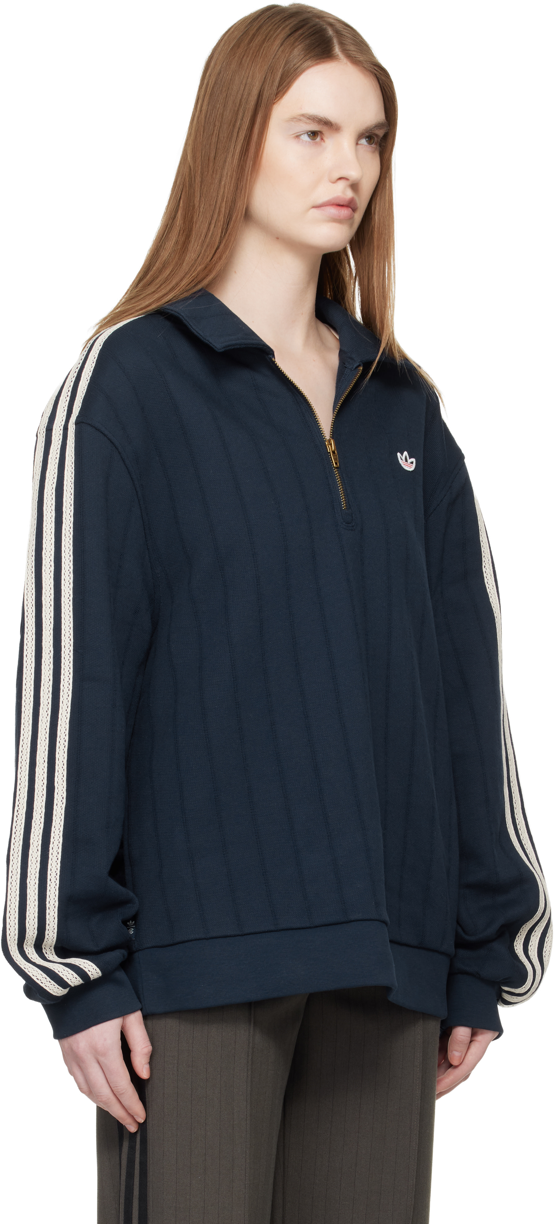 adidas Originals: ネイビー CLOTエディション ハーフジップ