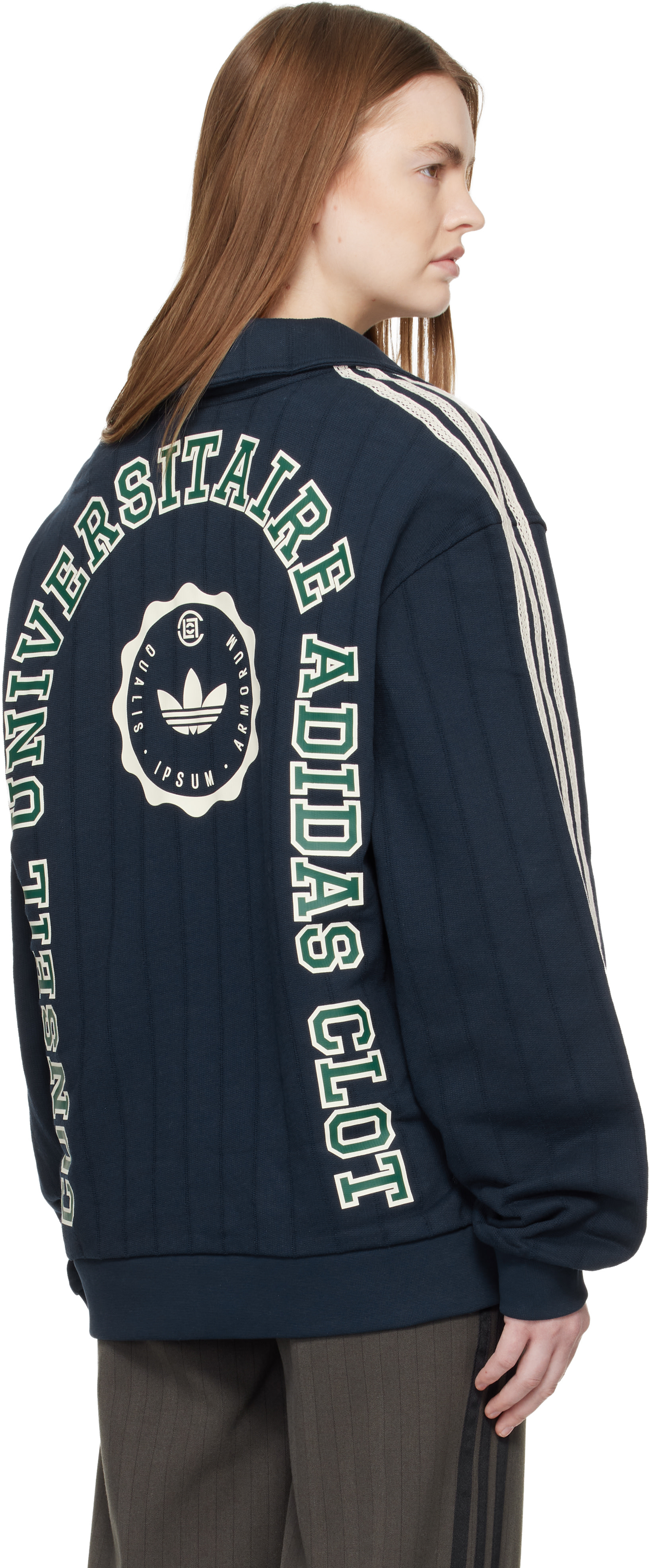 adidas Originals: ネイビー CLOTエディション ハーフジップ 