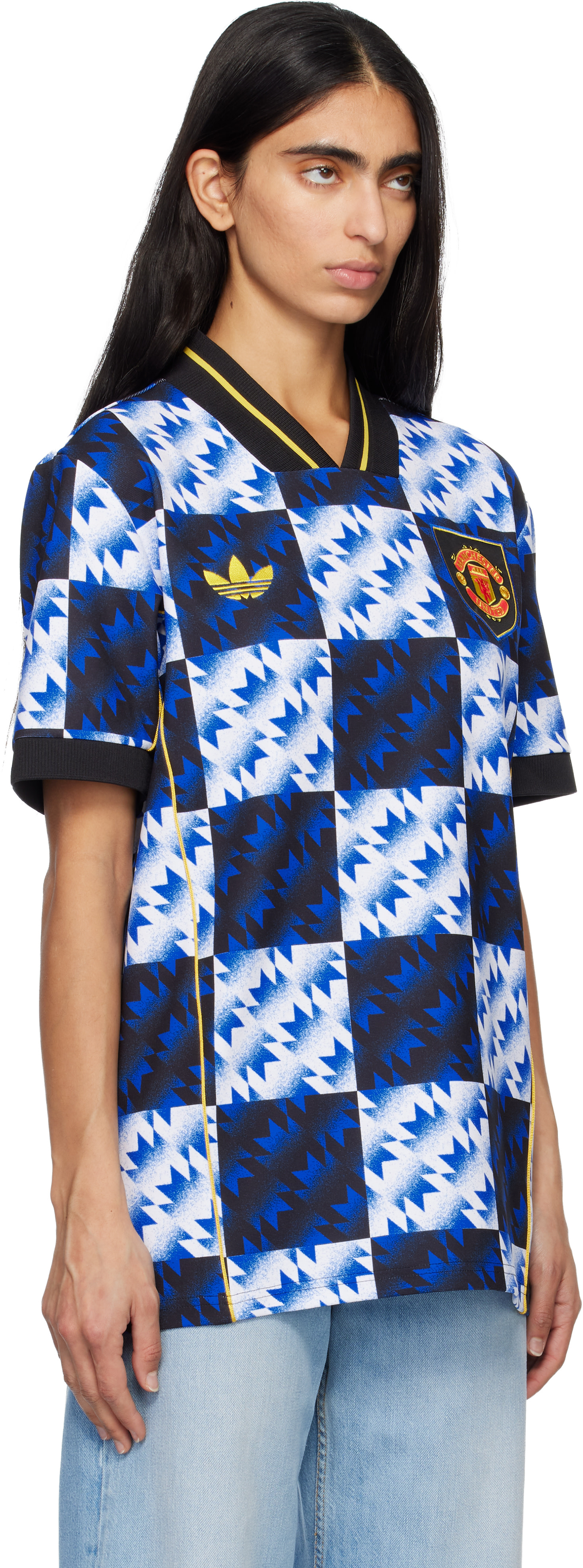 adidas Originals: ブルー Manchester United LFSTLR ジャージー