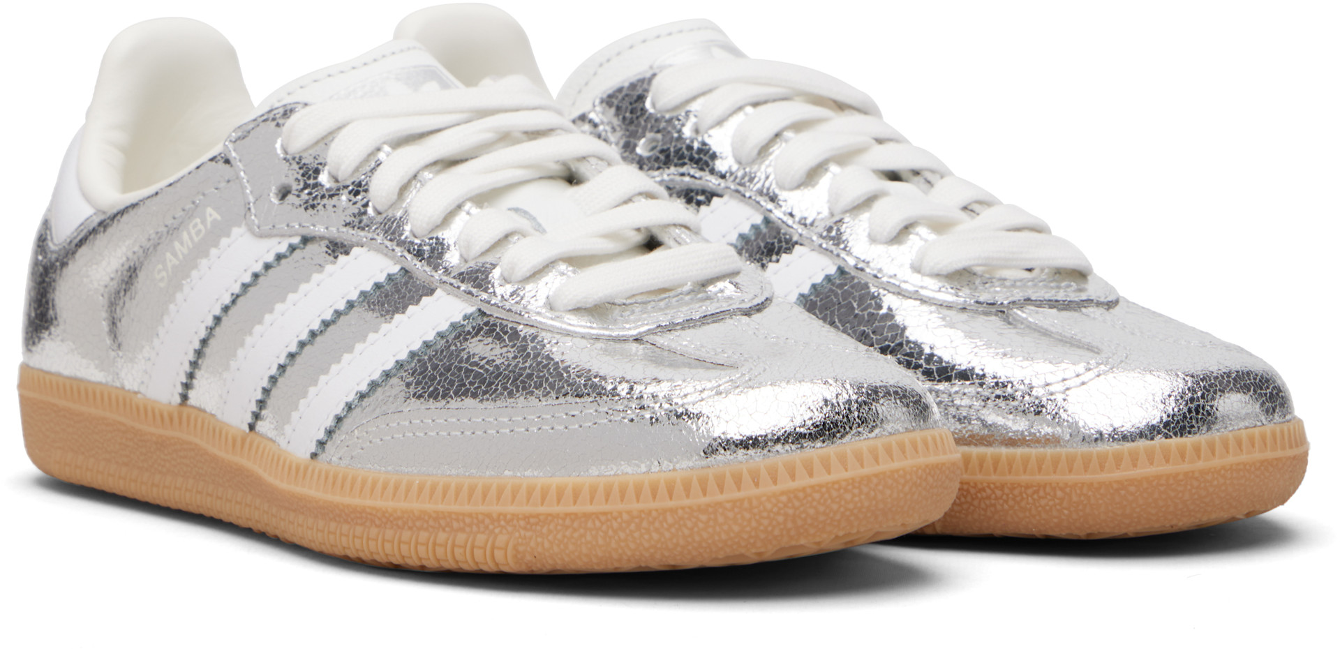 adidas gazelle silver green womens Adidas x Wales Bonner Silver Samba Shoes – Extra Butter main image 1