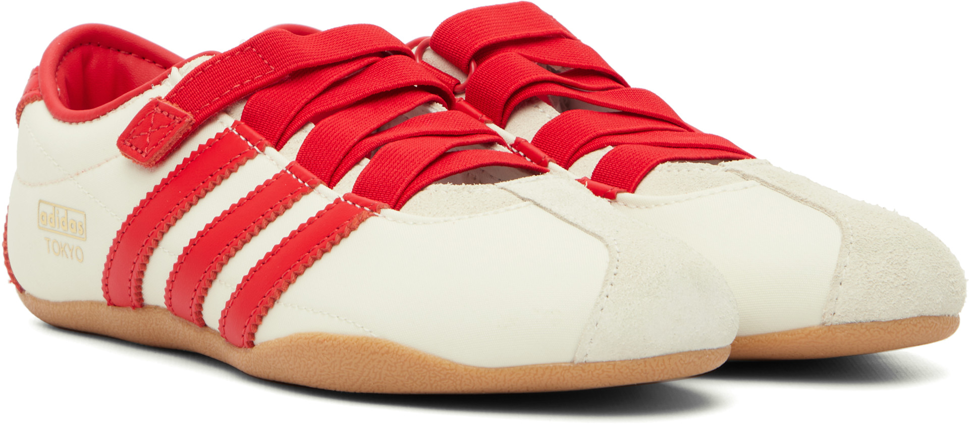 adidas Originals: White & Red Tokyo Mary Jane Sneakers | SSENSE