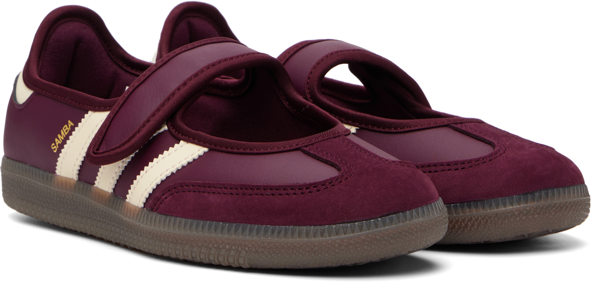 adidas Originals: Burgundy Samba Jane Sneakers | SSENSE Canada adidas Originals: Burgundy Samba Jane Sneakers | SSENSE Canada