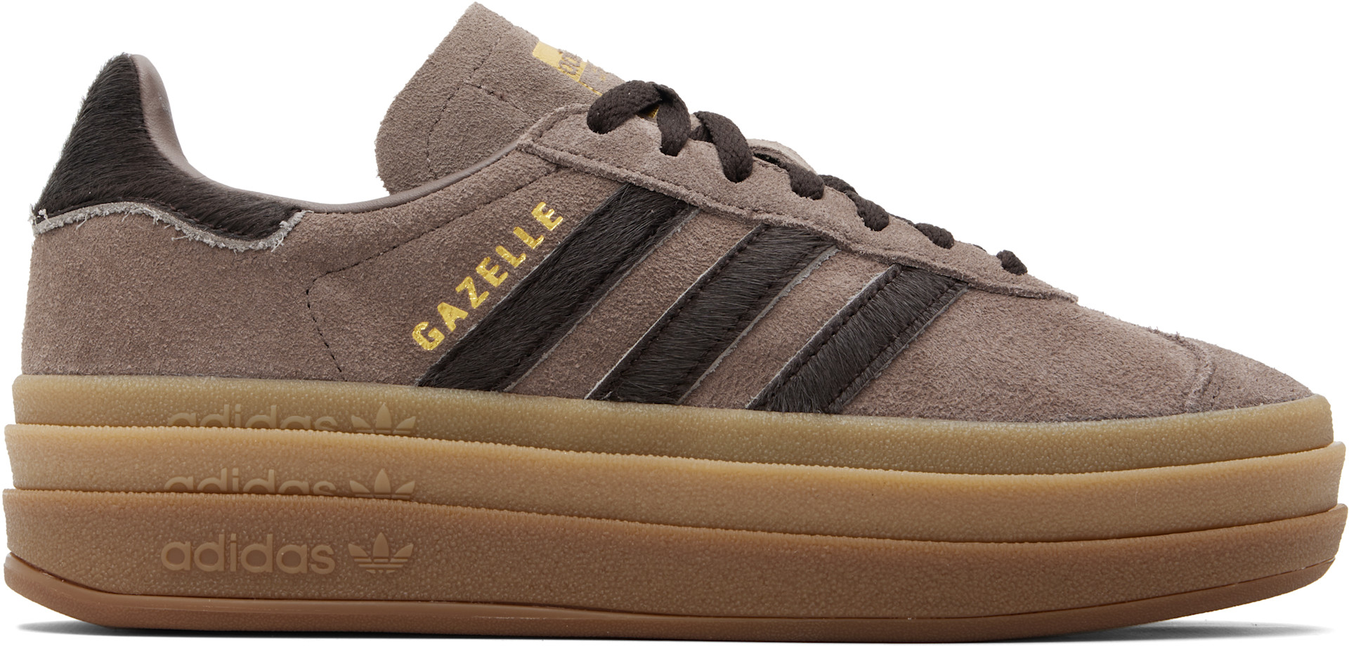 adidas Originals: Brown Gazelle Bold Sneakers | SSENSE