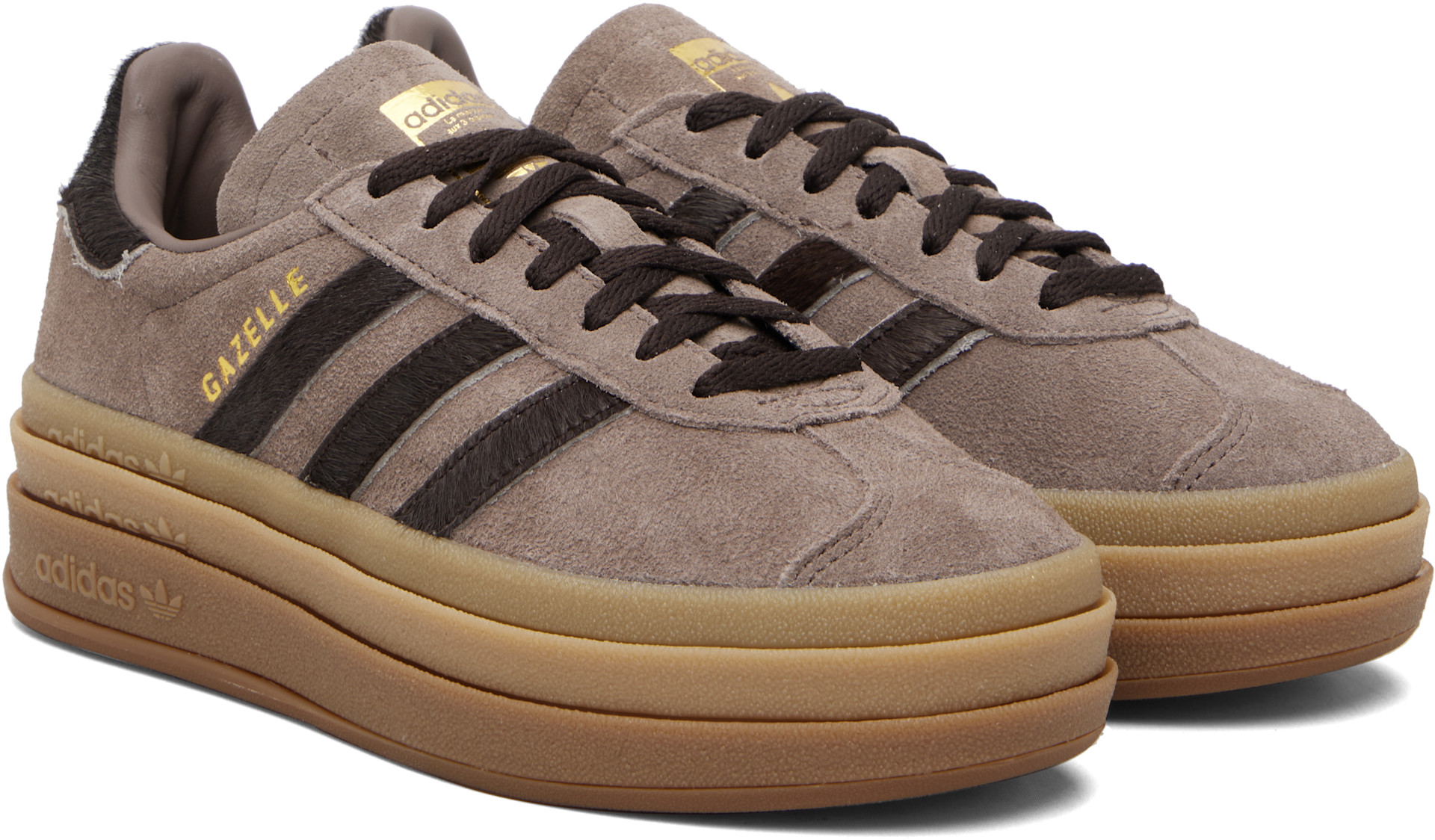 adidas Originals: Brown Gazelle Bold Sneakers | SSENSE