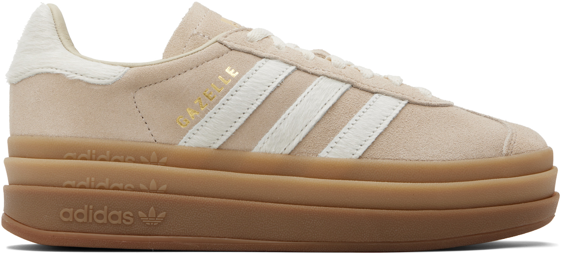 adidas Originals: ベージュ Gazelle Bold スニーカー | SSENSE 日本