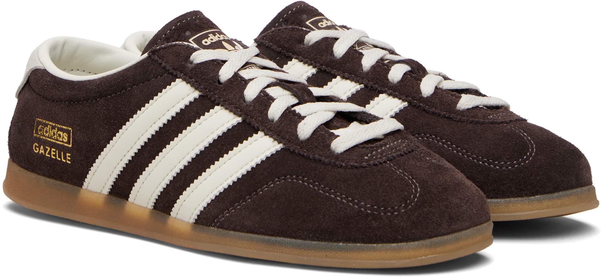 adidas Originals: Brown Gazelle Lo Pro Sneakers | SSENSE India