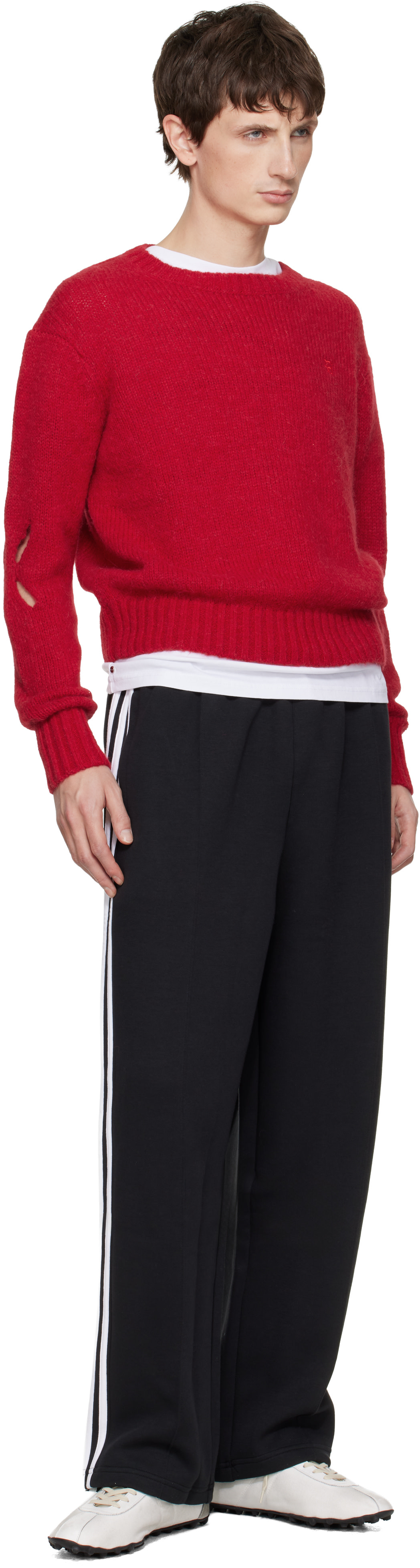 adidas Originals: ブラック Adicolor Spacer バギー スウェットパンツ adidas Originals: ブラック Adicolor Spacer バギー スウェットパンツ