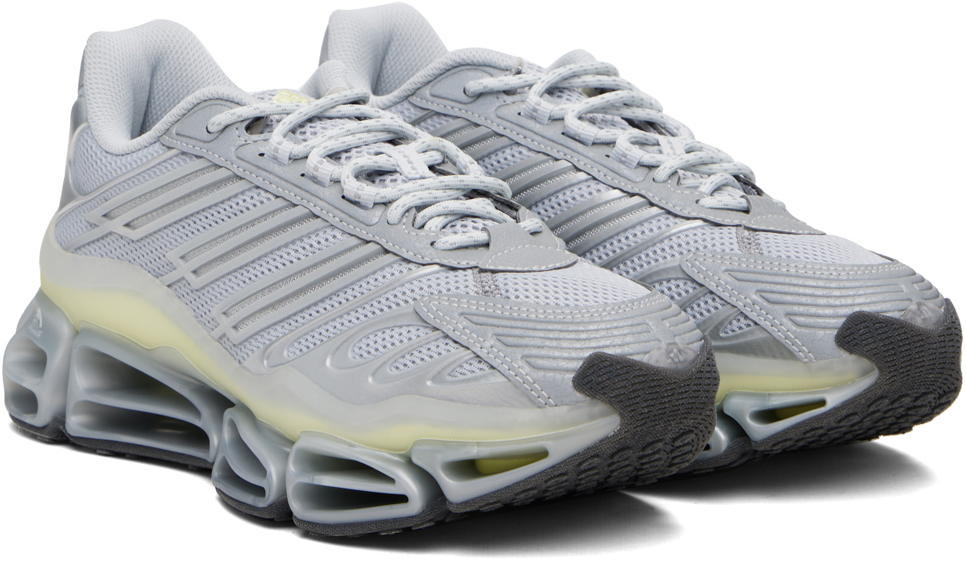 Silver Mega Rib adidas Originals: Silver Mega X Sneakers | SSENSE Australia