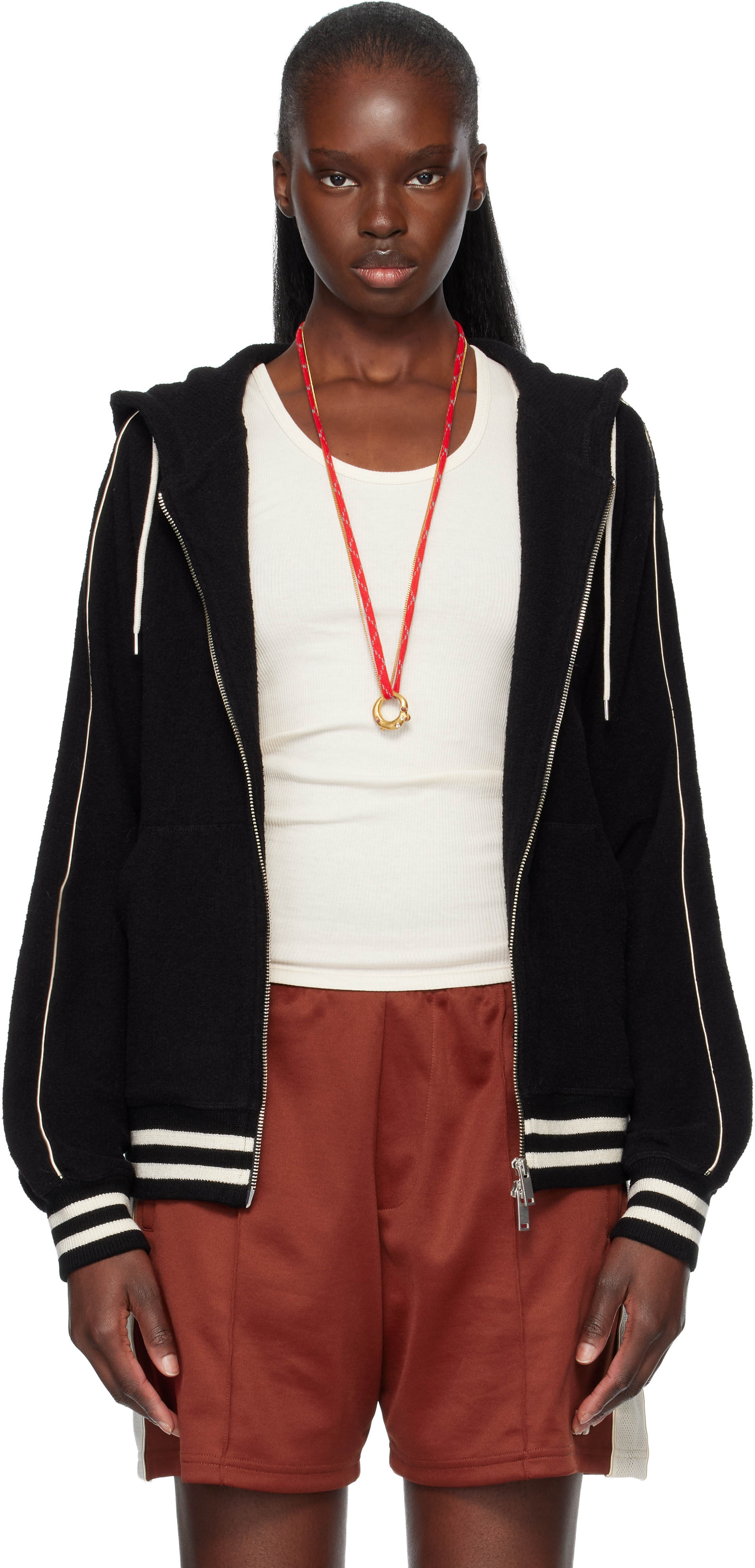 Wales Bonner - Pull à capuche Prince noir