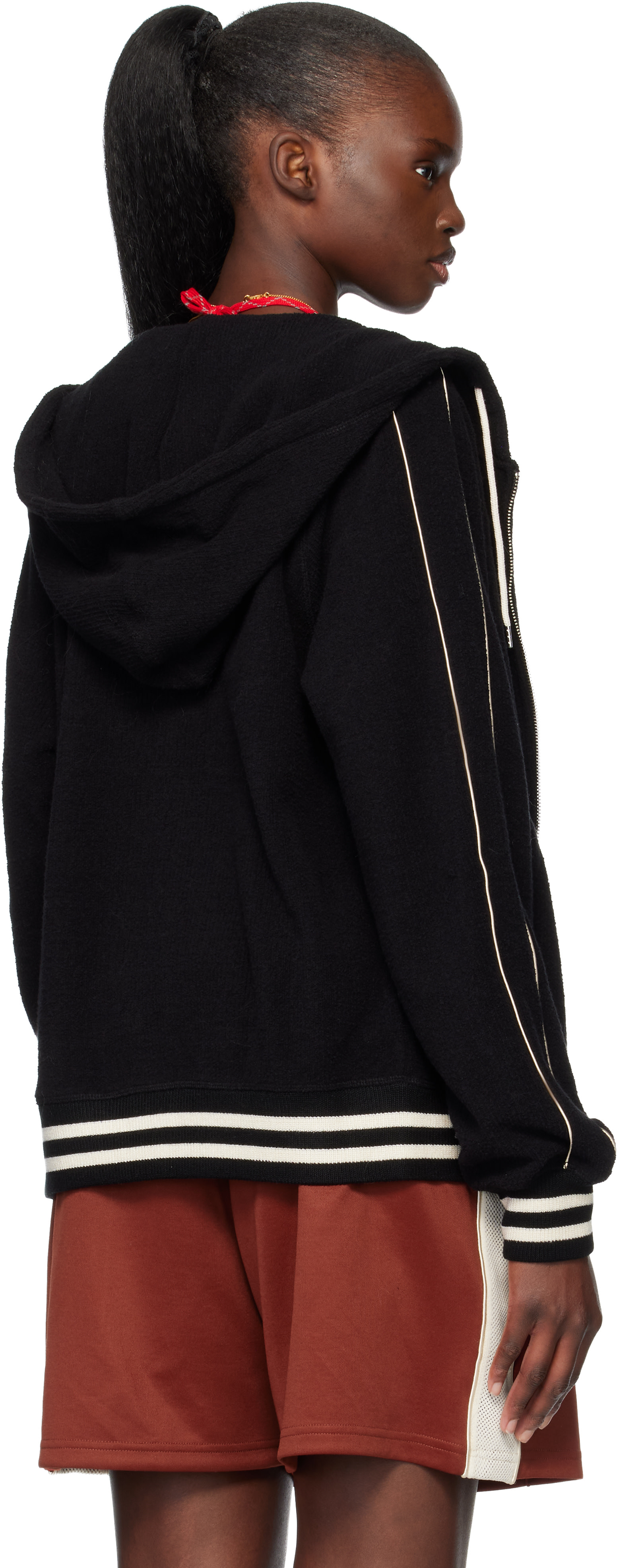 Wales Bonner - Pull à capuche Prince noir