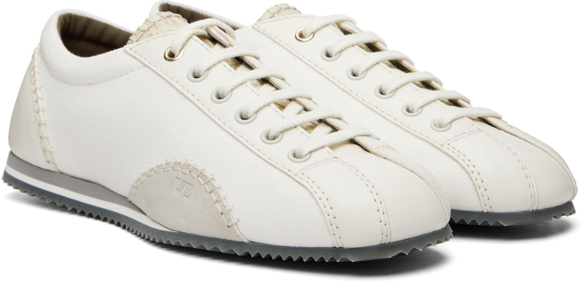 Wales Bonner - Baskets Paris blanc cassé