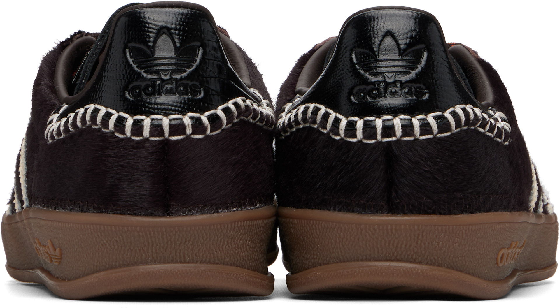 Wales Bonner: ブラック adidas Originalsエディション Gazelle Pony