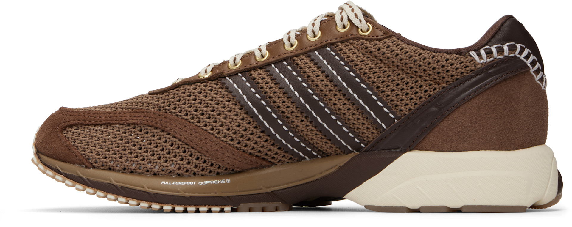 Wales Bonner: Brown adidas Originals Edition Adizero Adios Mesh