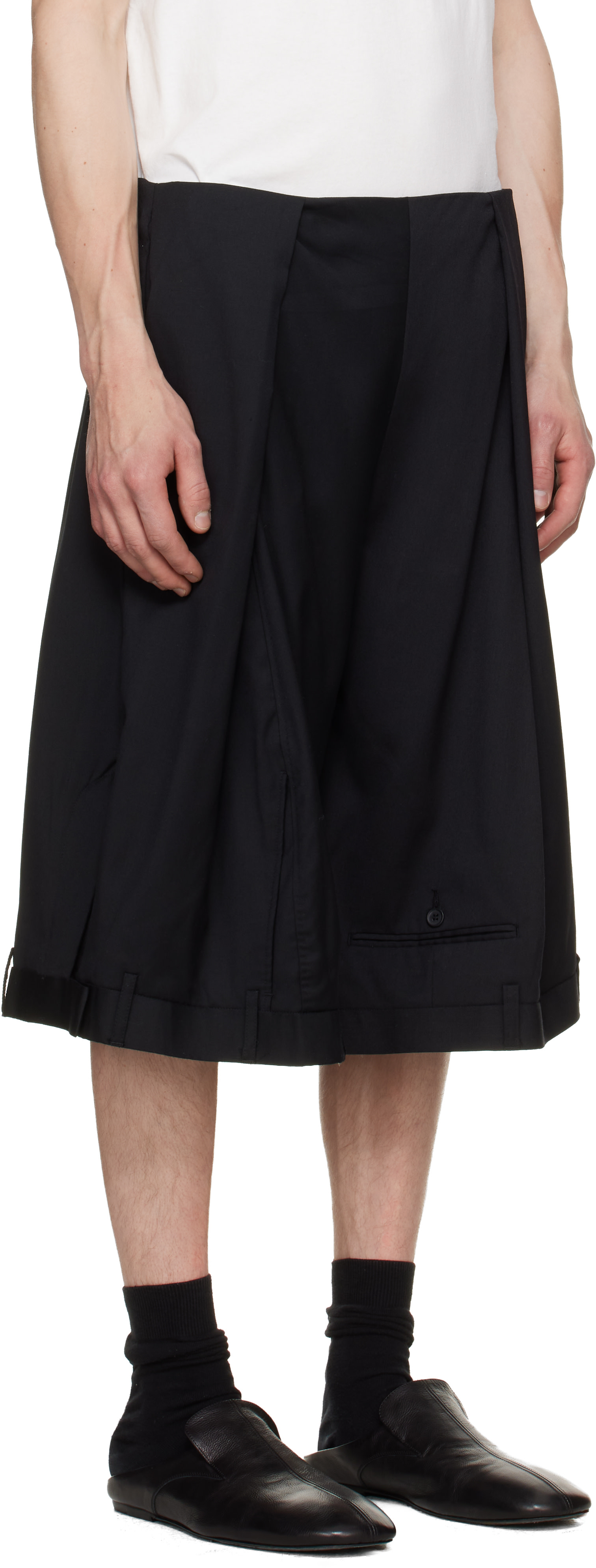 HODAKOVA: ブラック Upside Down Trouser ショートパンツ | SSENSE 日本