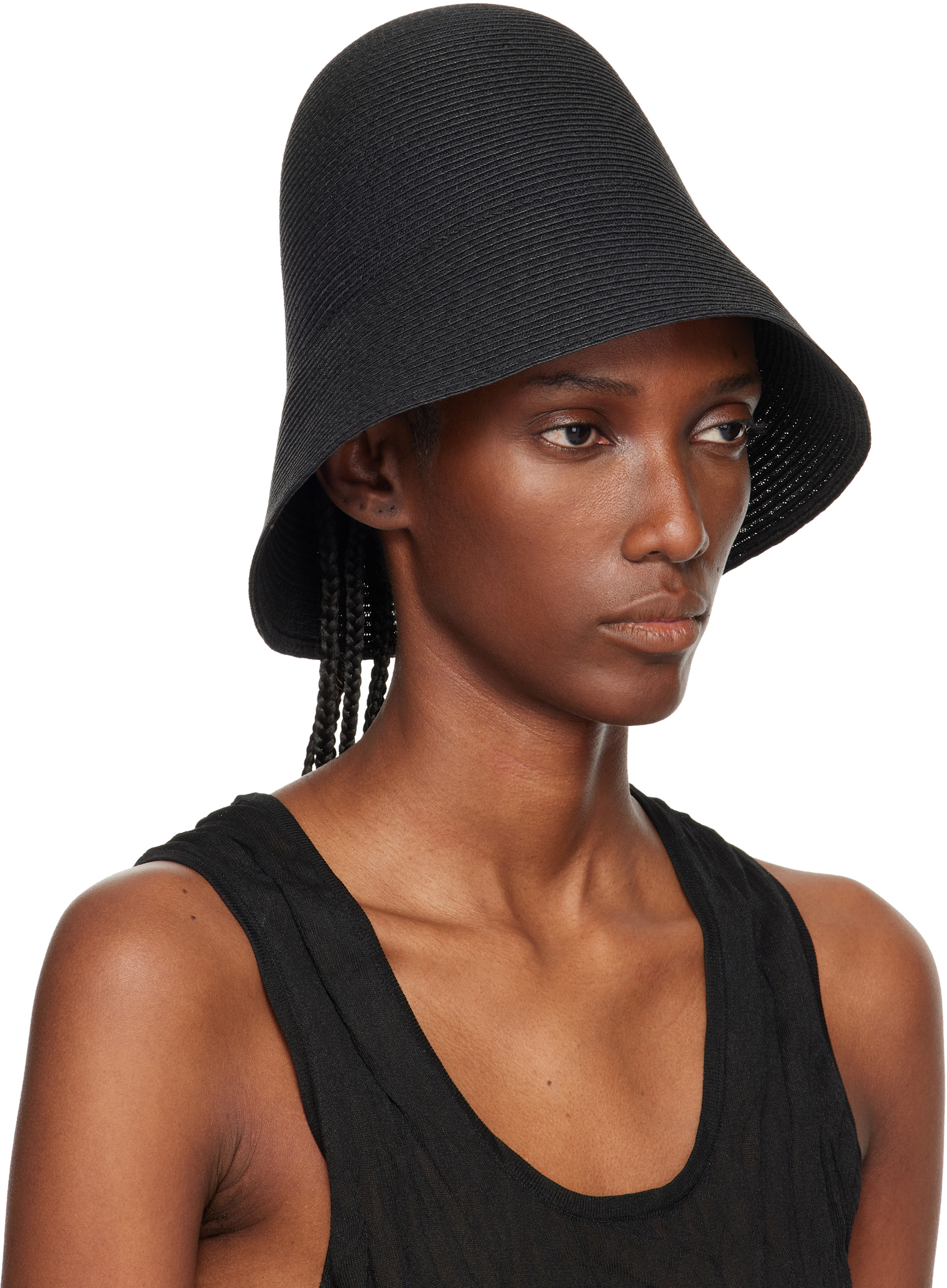 TOTEME: Black Paper Sun Bucket Hat | SSENSE