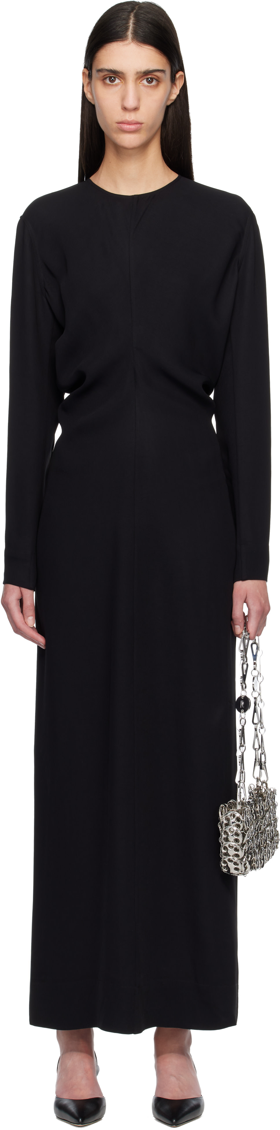 toteme slouch waist maxi dress TOTEME slouch-waist Maxi Dress | Neutrals