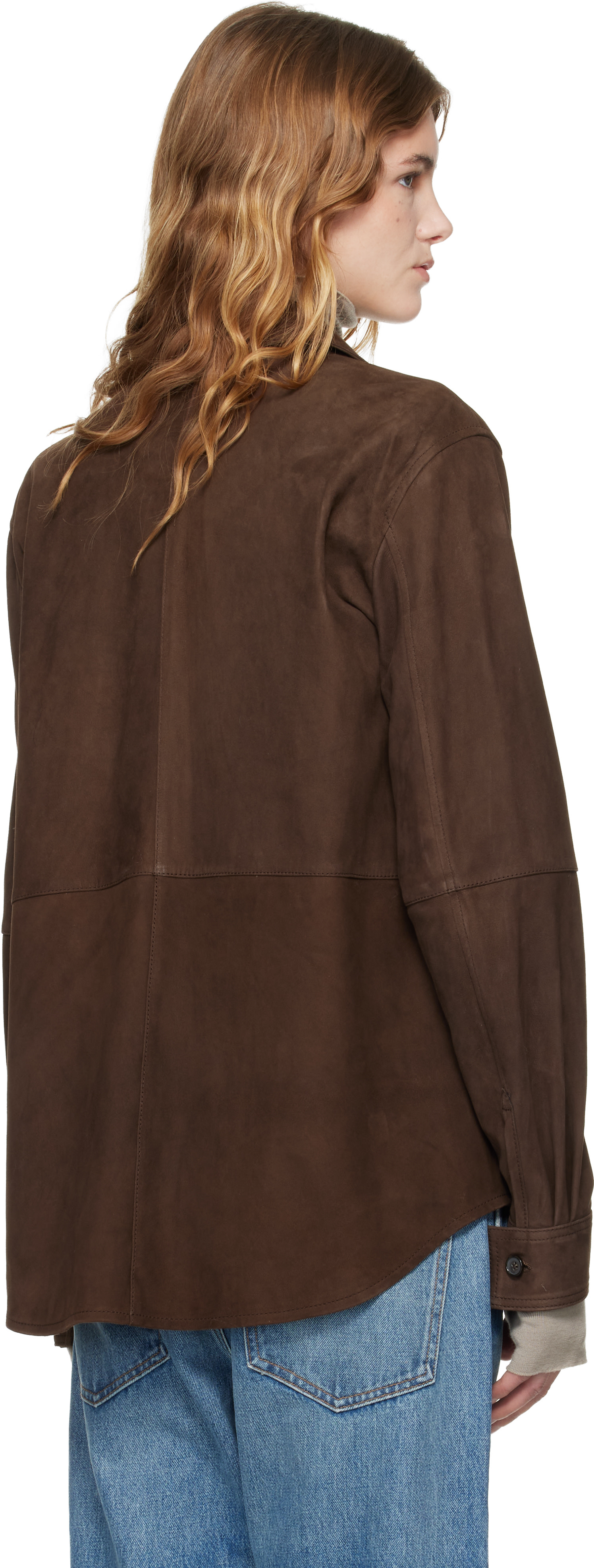 TOTEME - Blouson brun en suède