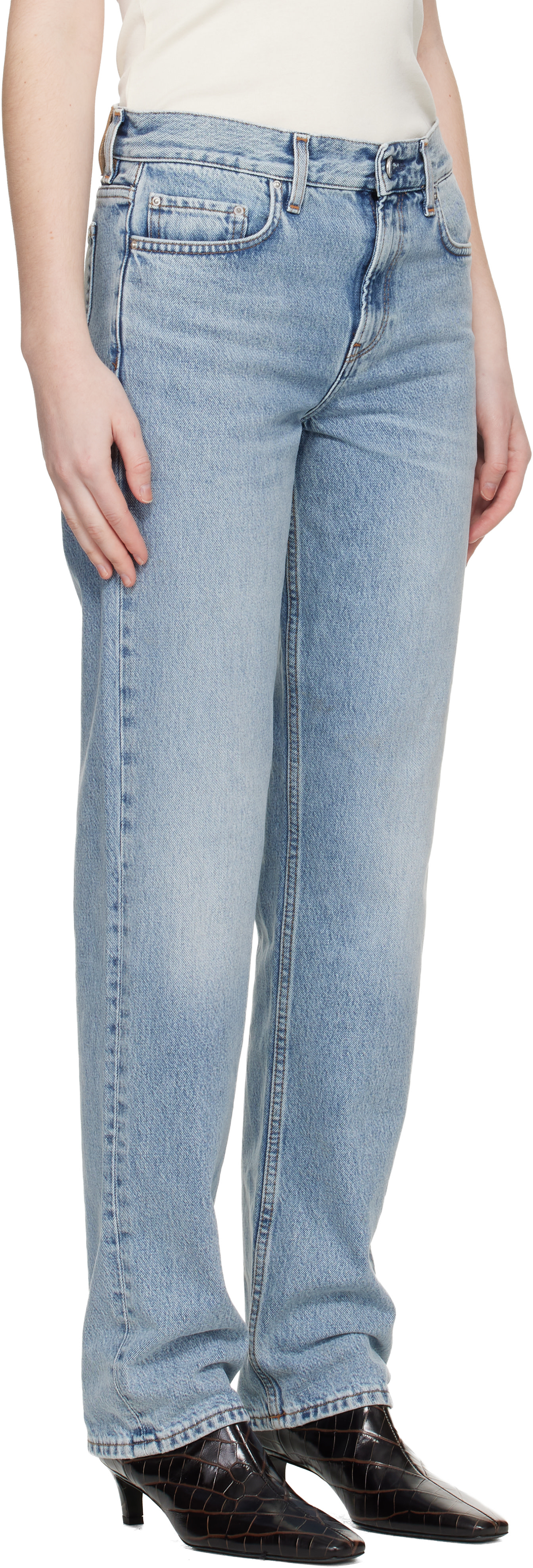 TOTEME - Jean droit bleu à taille basse