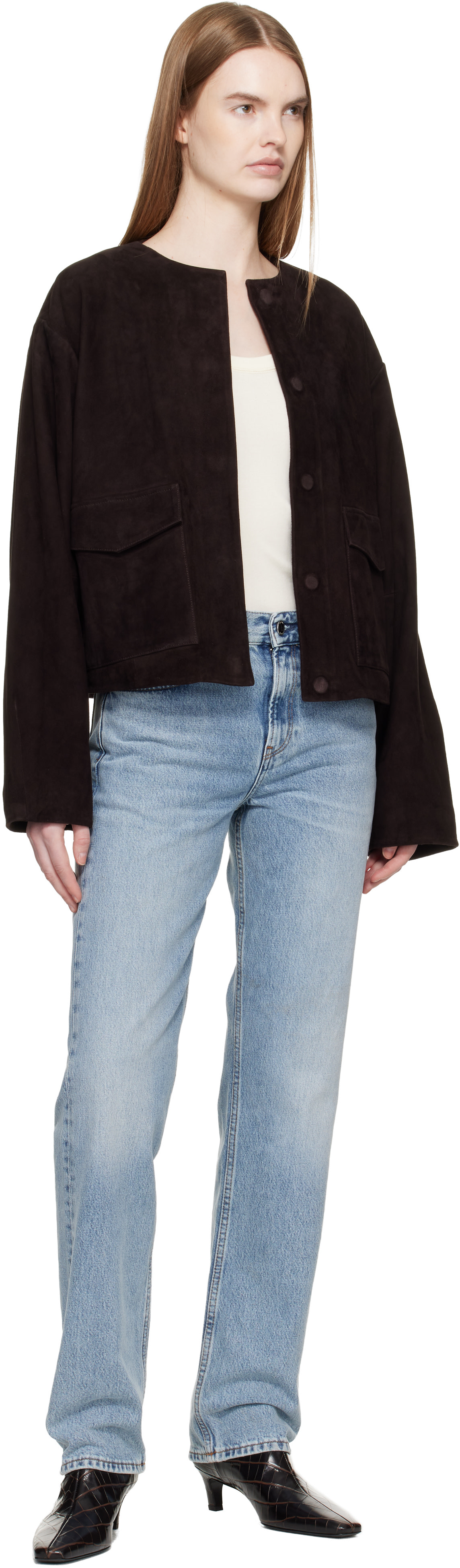 TOTEME - Jean droit bleu à taille basse