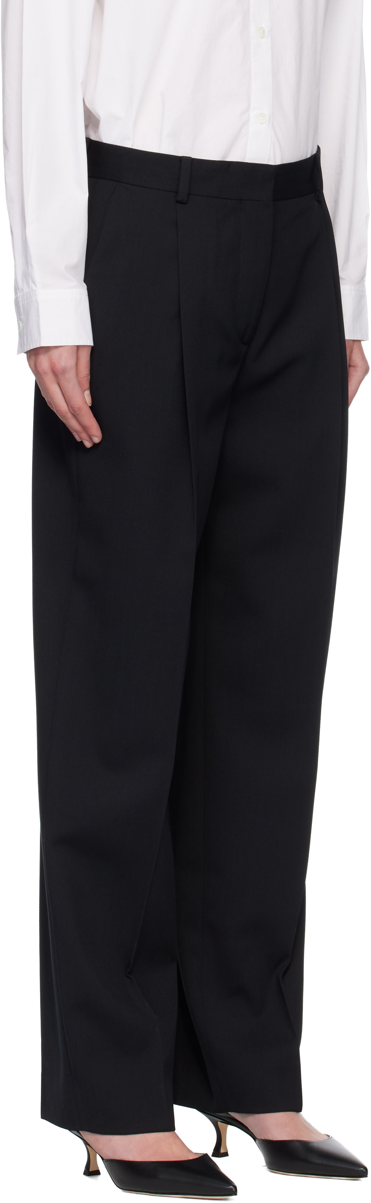 TOTEME - Pantalon noir à plis