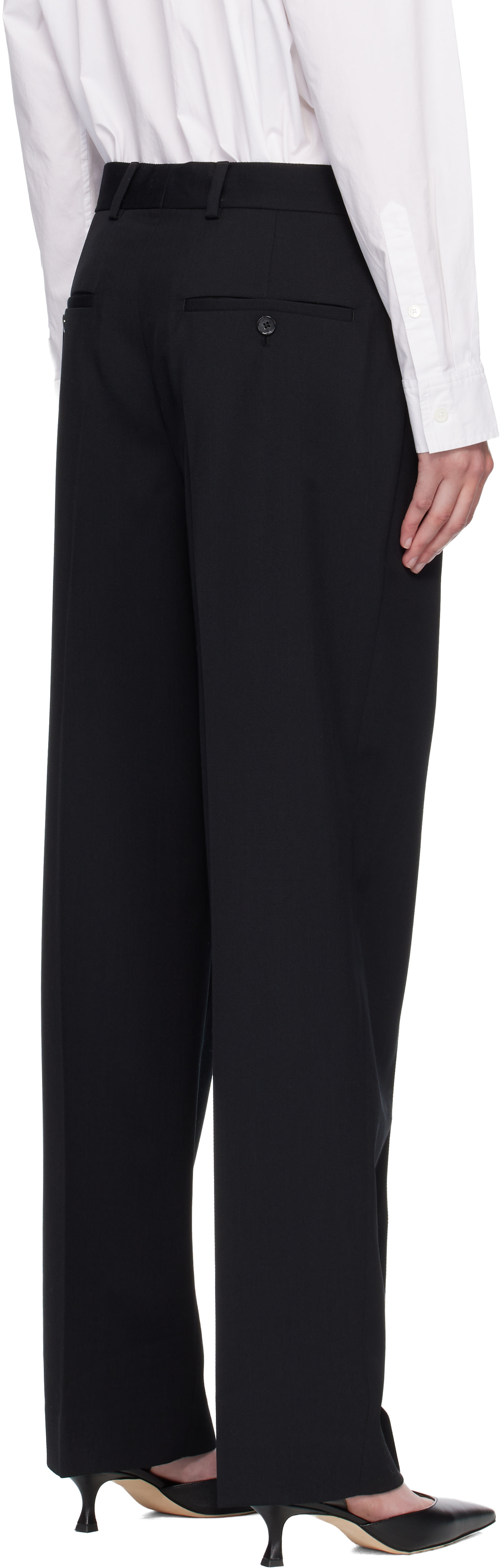 TOTEME - Pantalon noir à plis