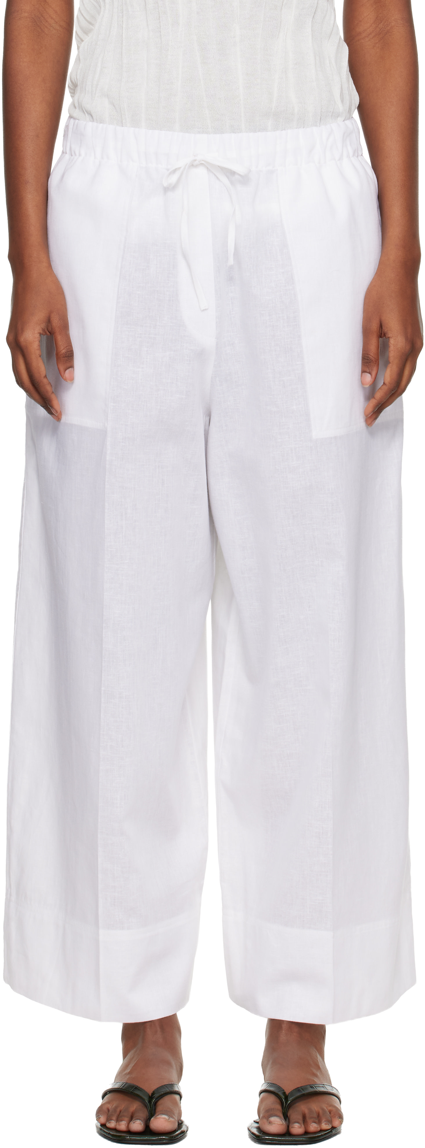 TOTEME - Pantalon d'été ample blanc