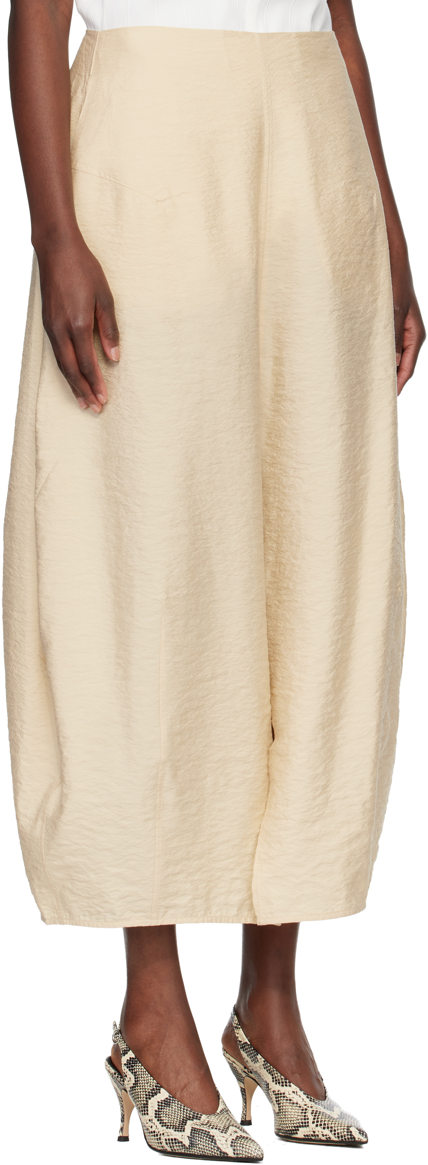 TOTEME - Jupe parachute longue beige