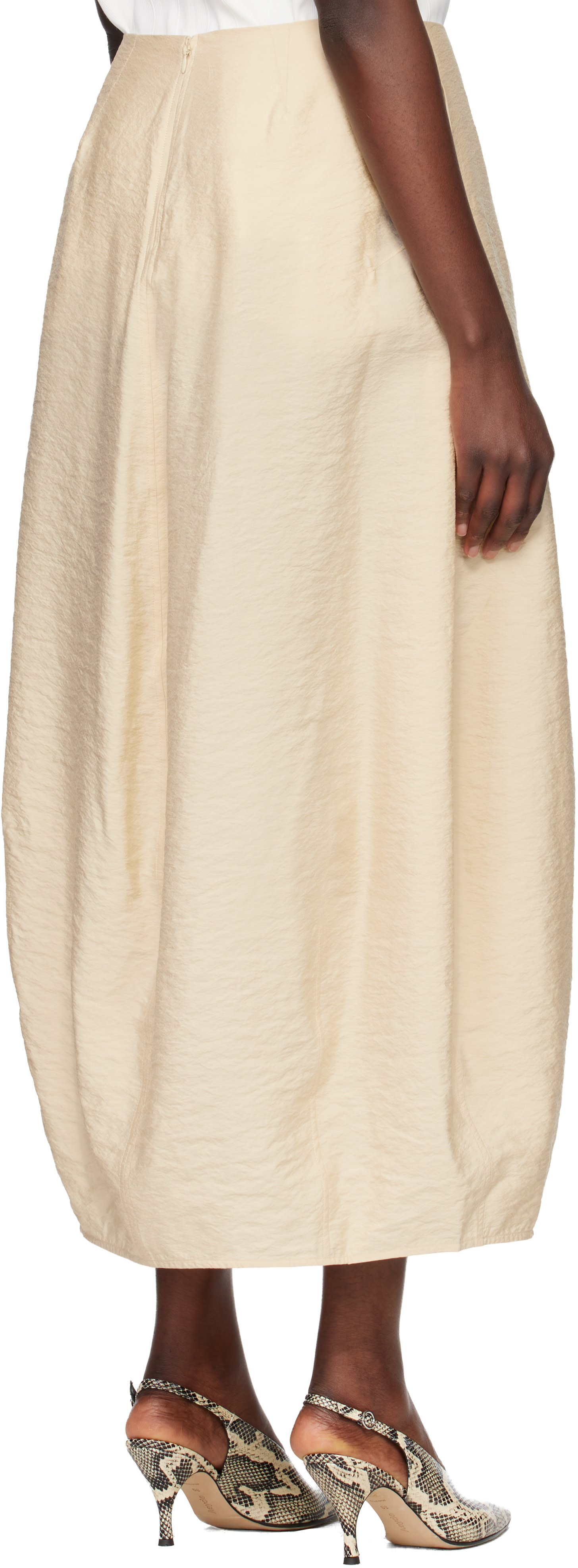 TOTEME - Jupe parachute longue beige