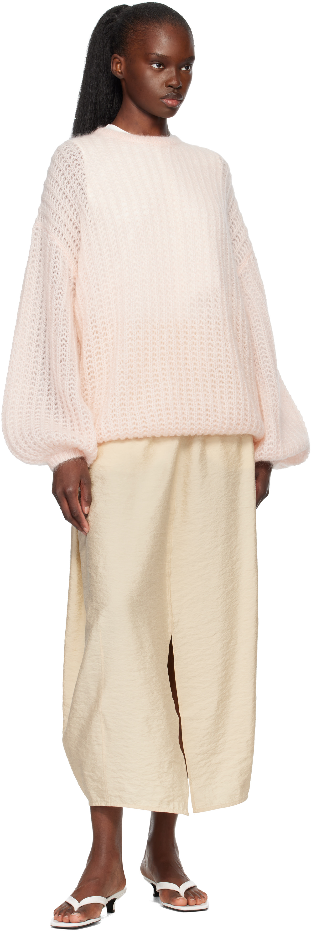 TOTEME - Jupe parachute longue beige