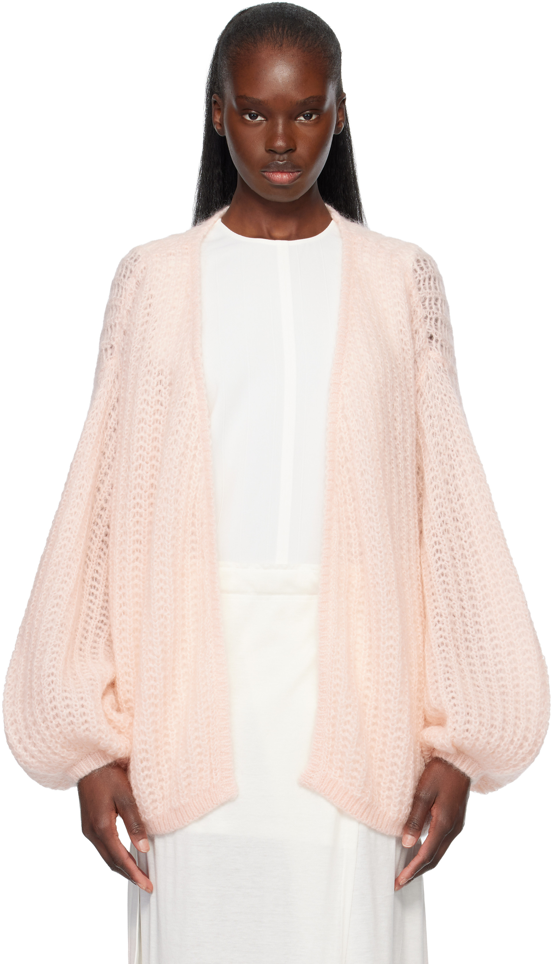 TOTEME - Cardigan bouffant rose