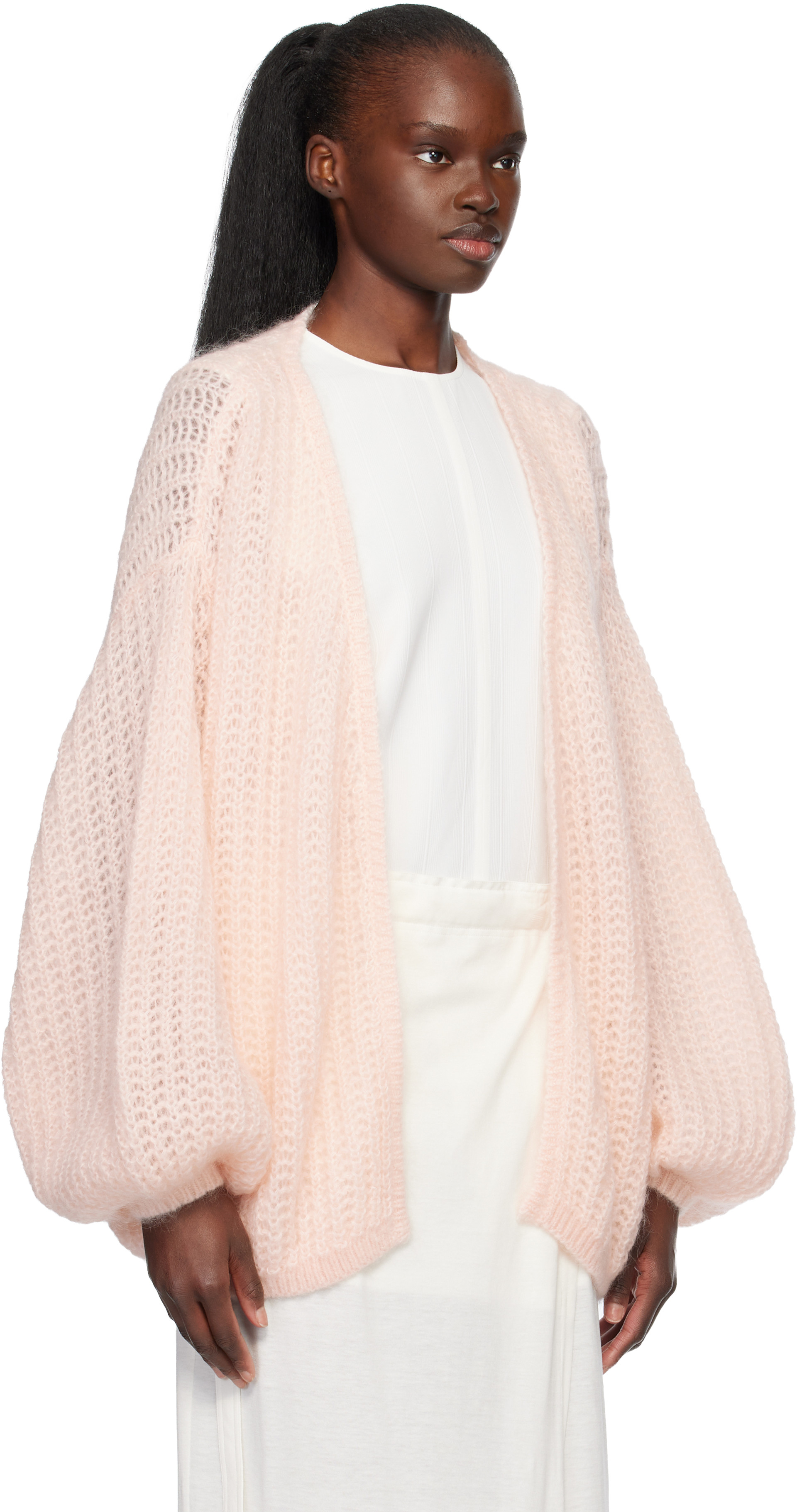TOTEME - Cardigan bouffant rose