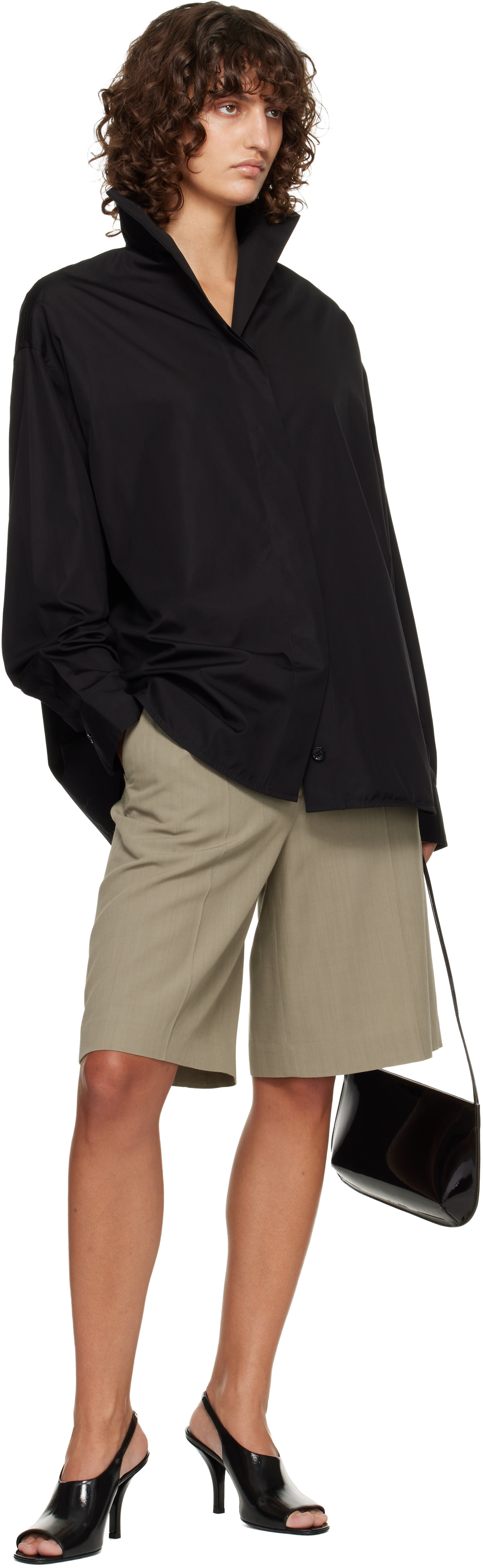 TOTEME - Chemise Sharp noire en popeline