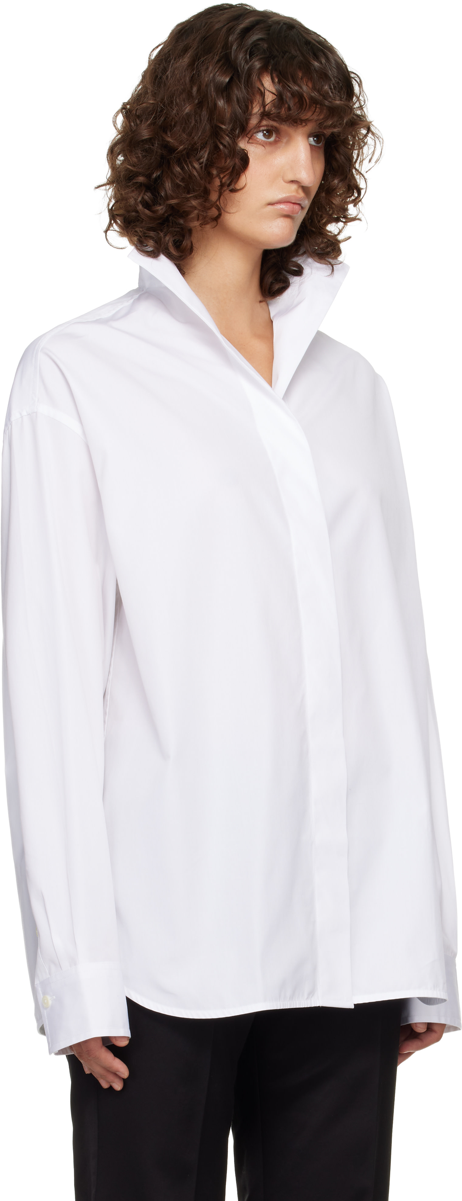 TOTEME - Chemise Sharp blanches en popeline