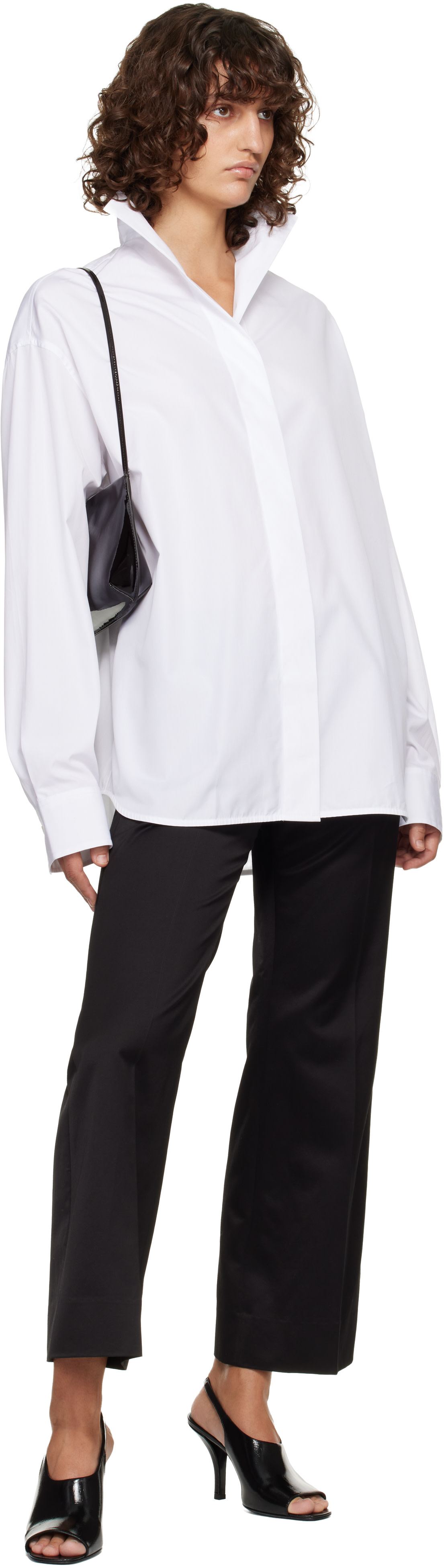 TOTEME - Chemise Sharp blanches en popeline