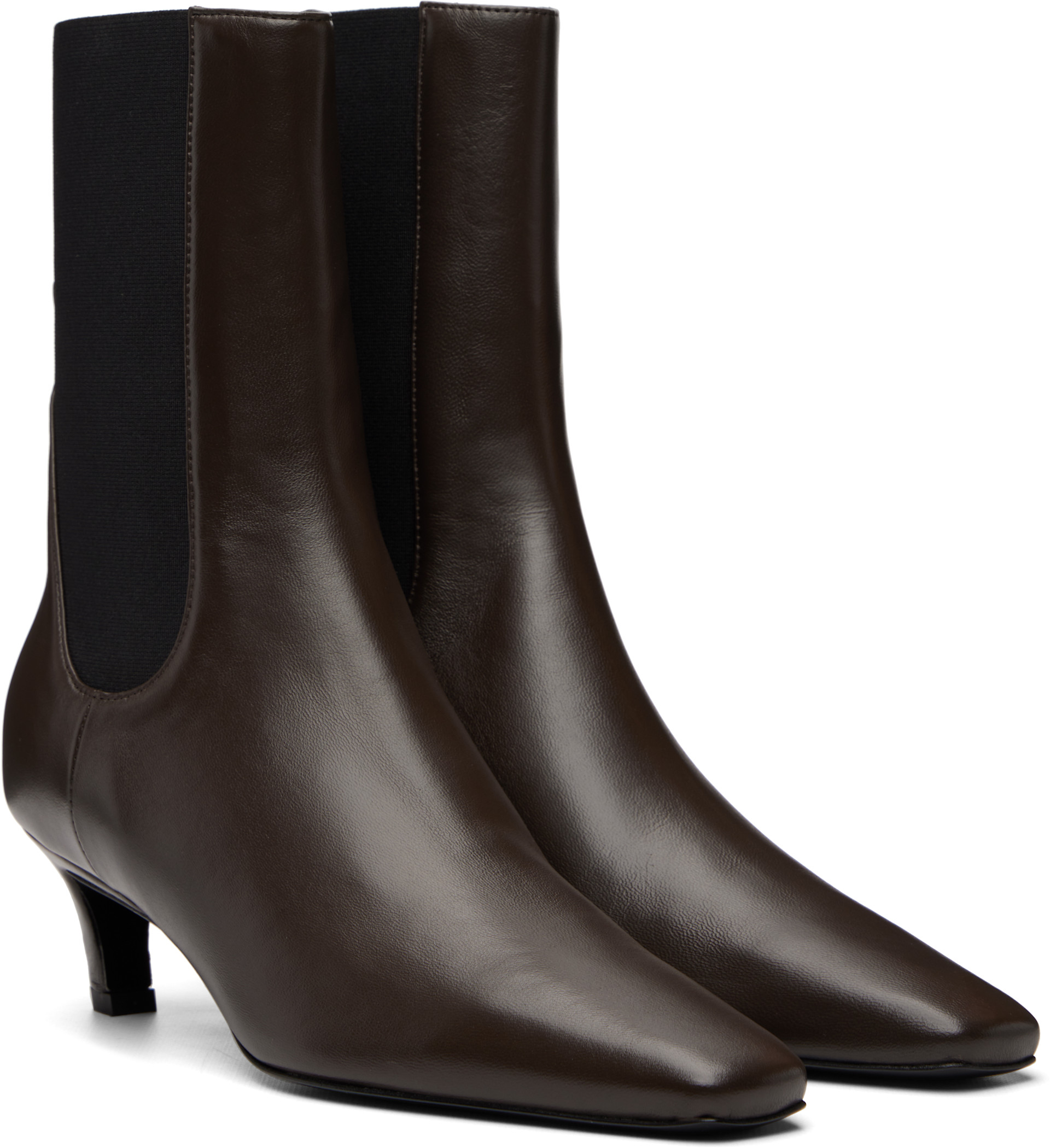 TOTEME - Bottines brunes en cuir