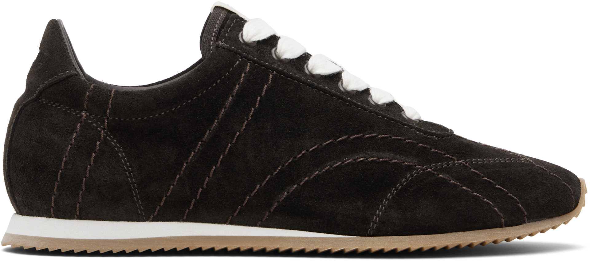TOTEME - Baskets Flex brunes en suède