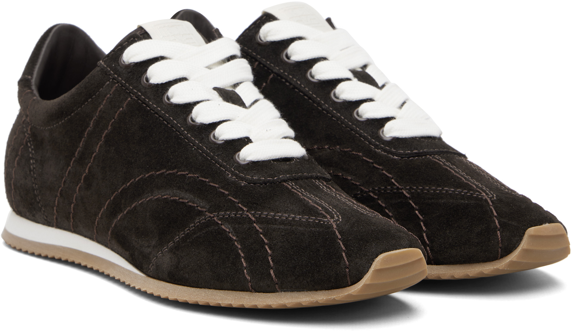 TOTEME - Baskets Flex brunes en suède