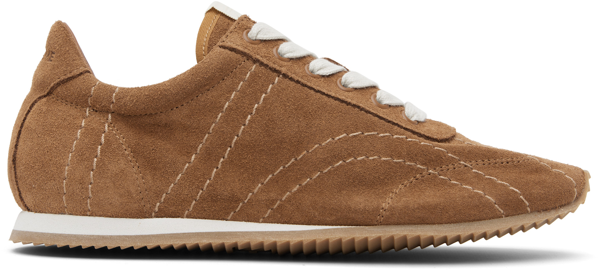 TOTEME - Baskets Flex brun clair en suède