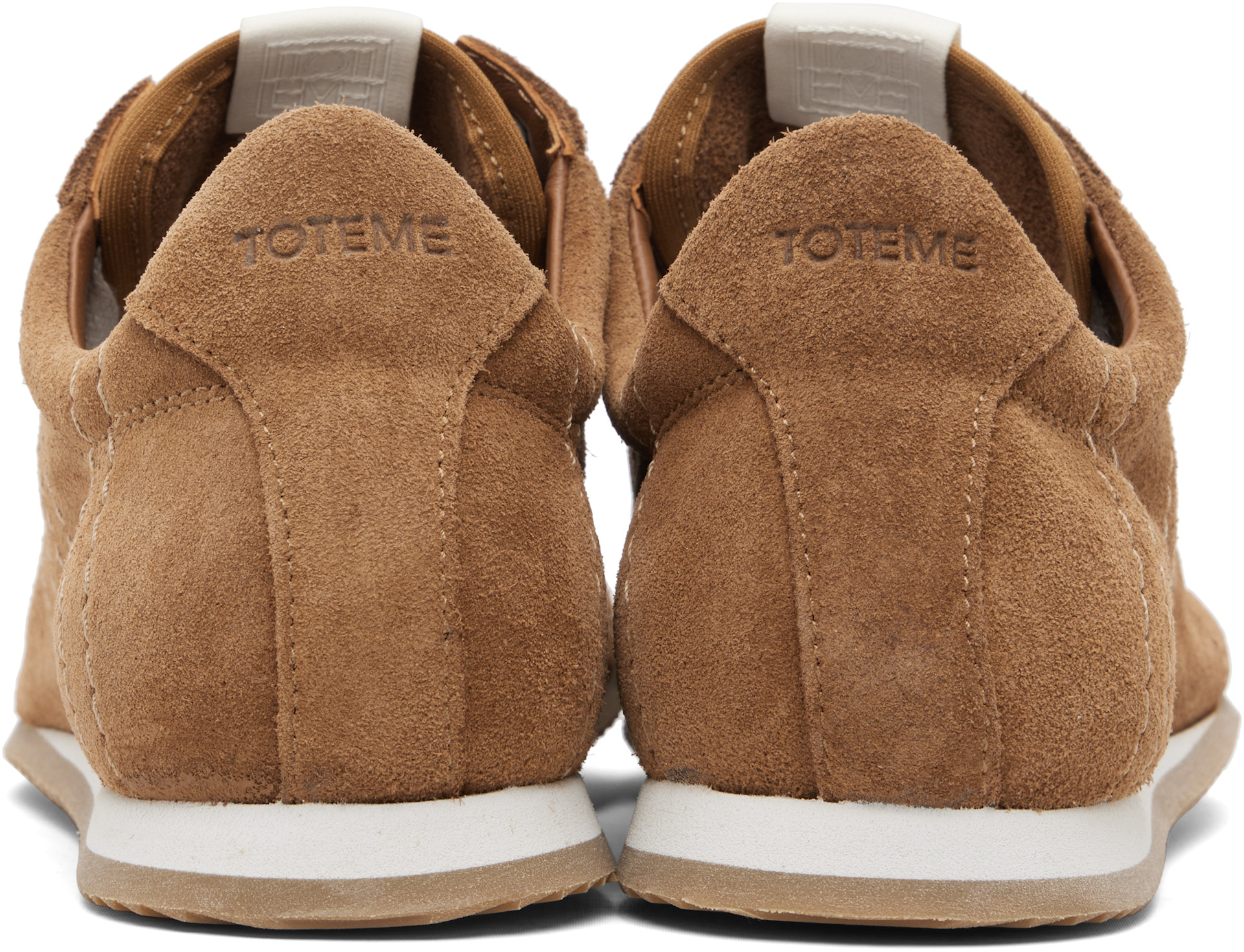 TOTEME - Baskets Flex brun clair en suède