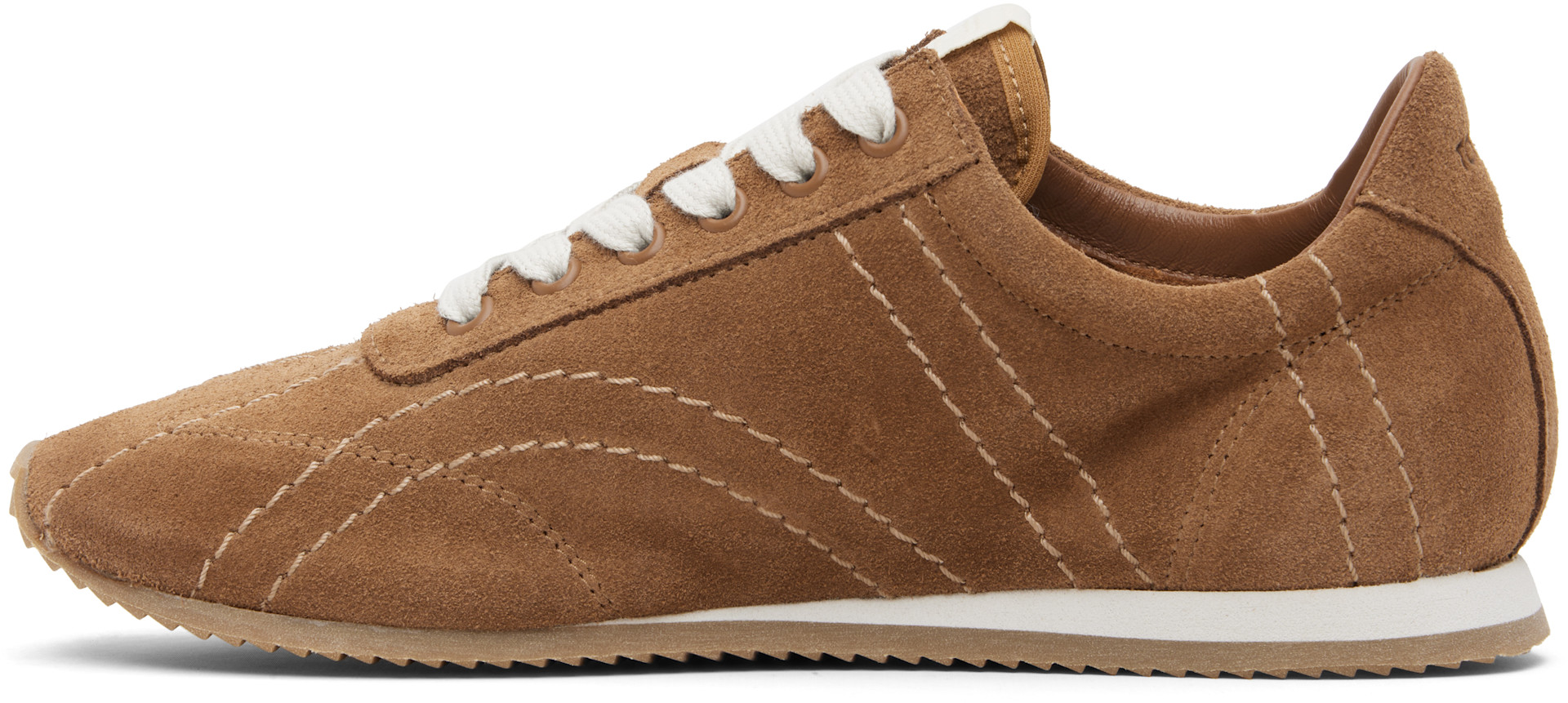 TOTEME - Baskets Flex brun clair en suède
